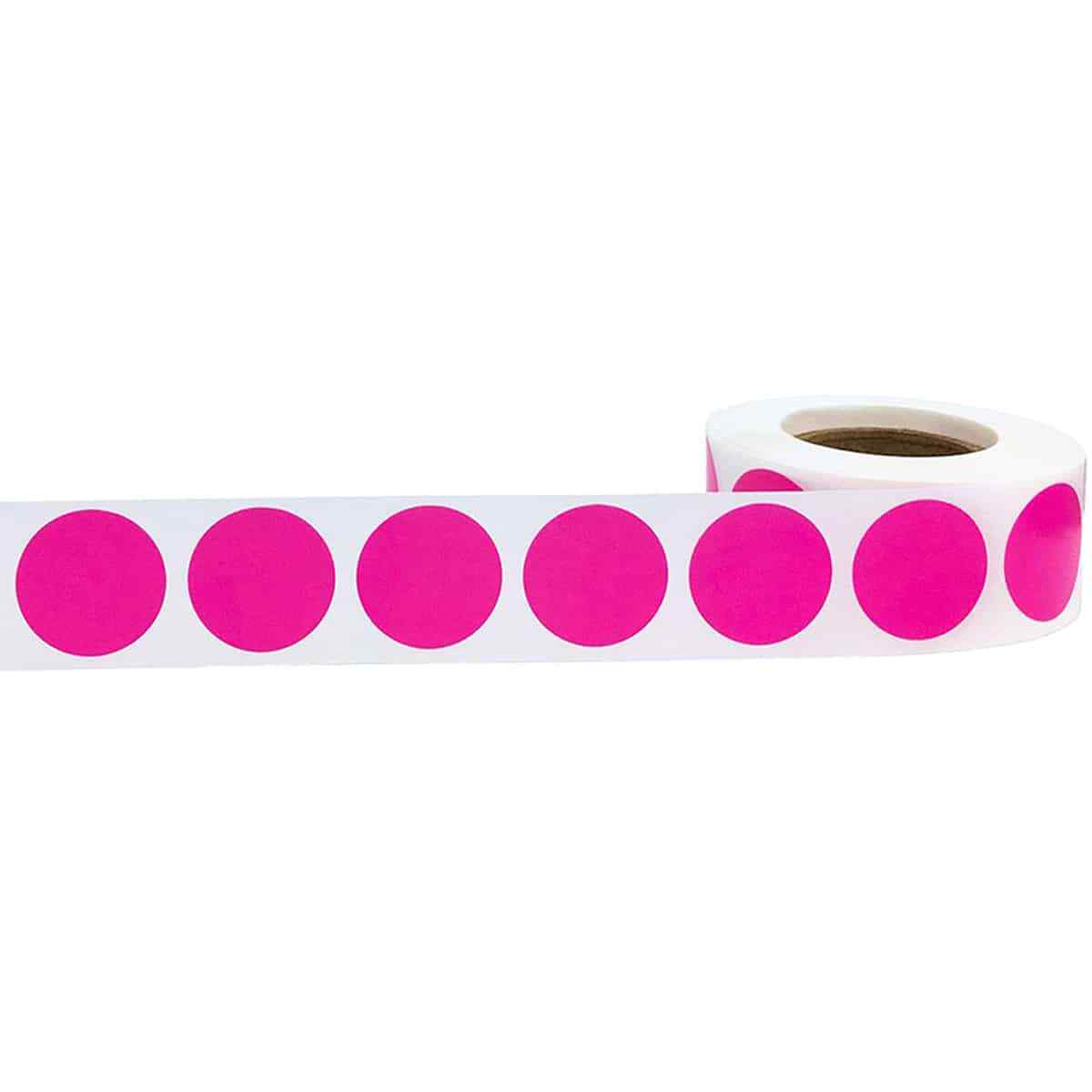 Circle Dot Stickers | 0.75″ Inch Round | 500 Pack | Pick One Color