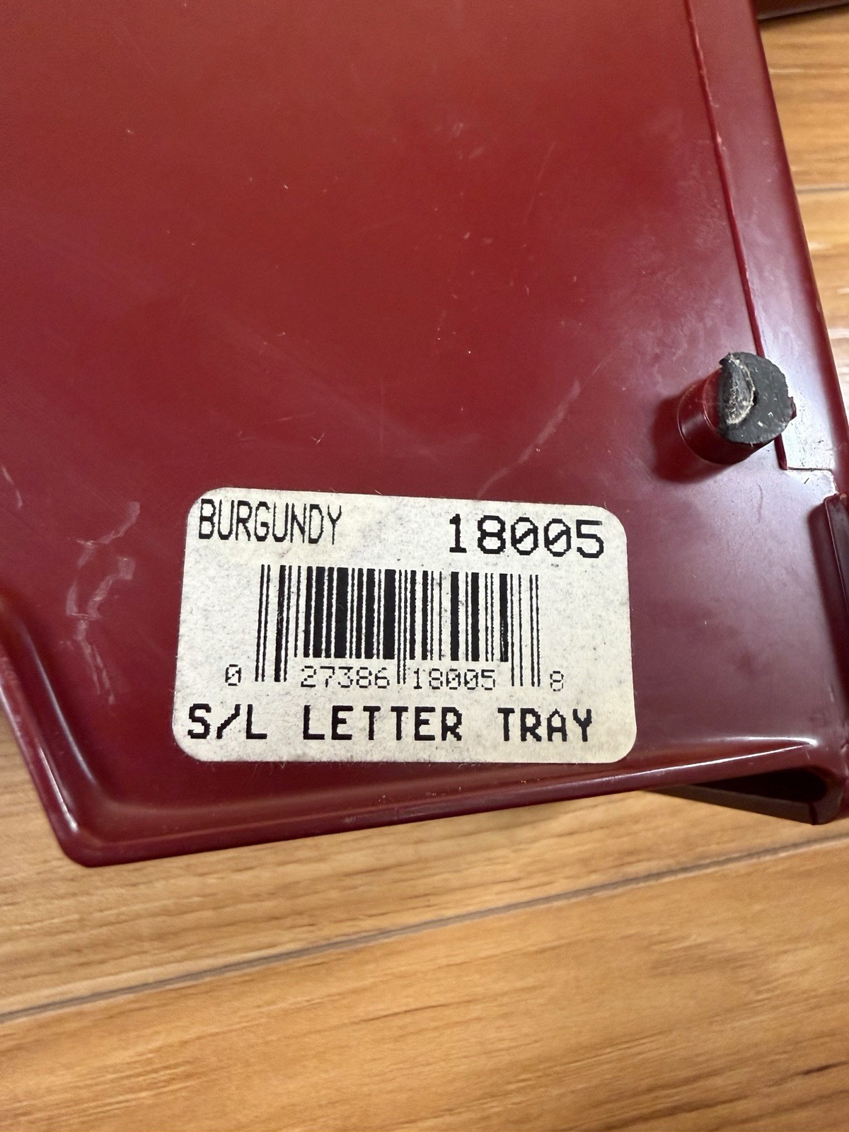 VTG 80s Tenex Stack On Desk Letter Paper Trays Maroon Burgundy MCM Organizer USA