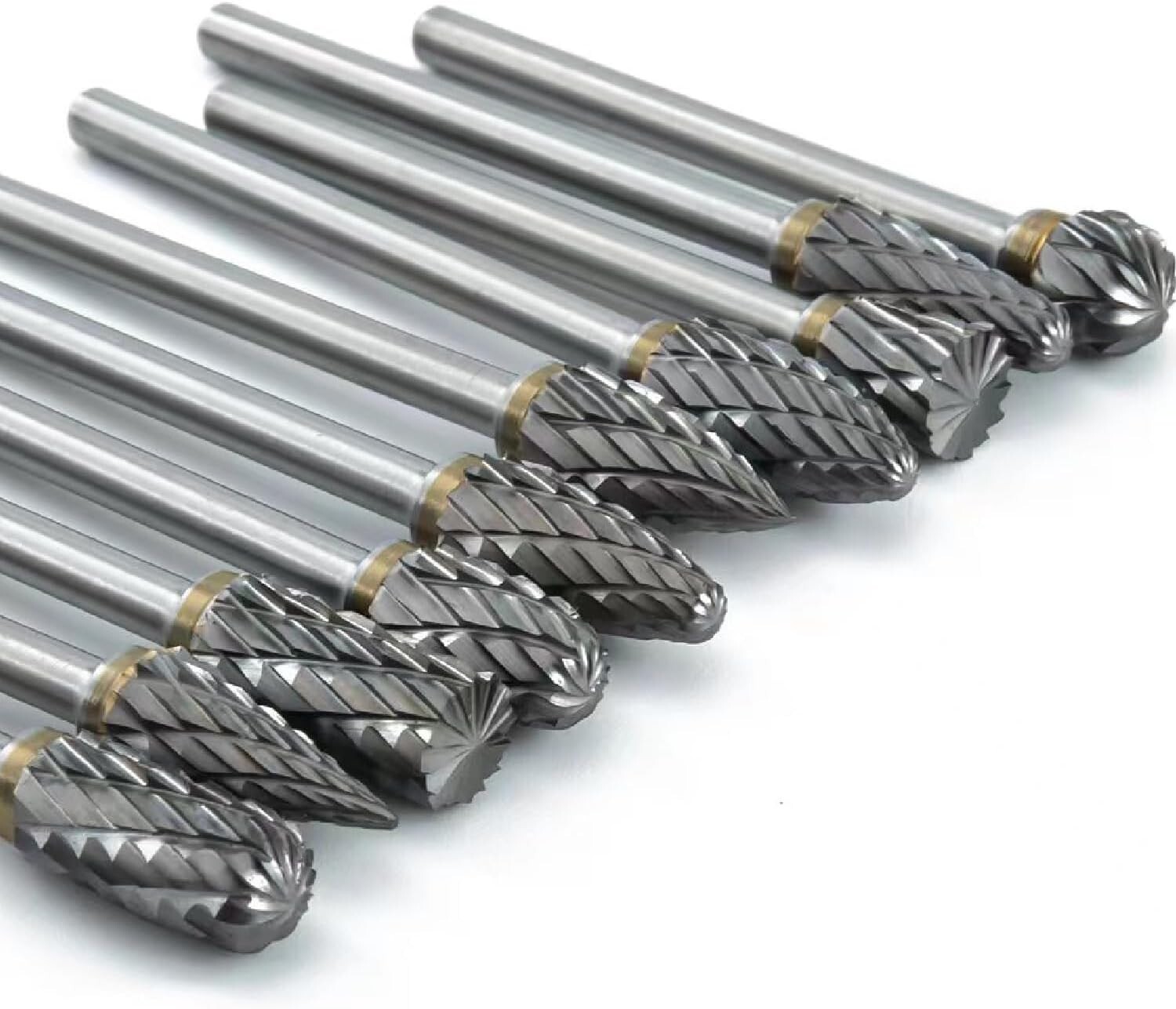 Aluminum Cutting Bits Carbide Burr Set 10 Pieces With 3mm1/8inch For Die Grinder