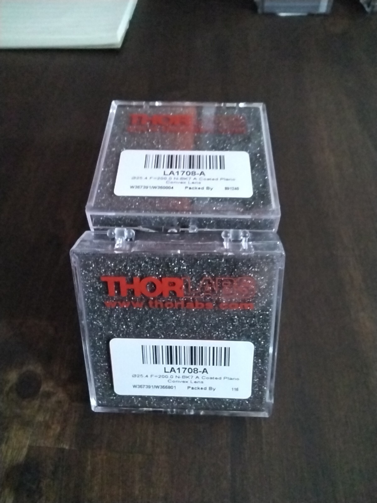 Thorlabs LA1708-A 024.4 F=200.0 N -BK7A Coated Plano Convex Lens (LOT OF 5) NEW