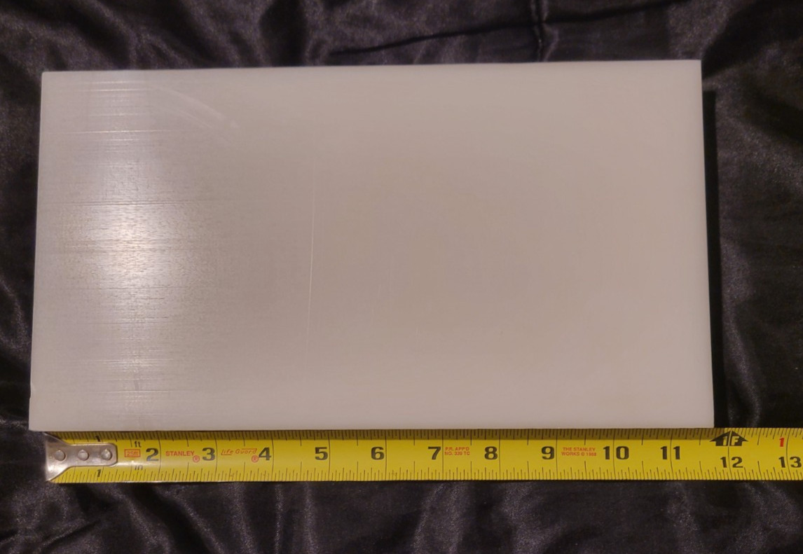 Natural Delrin 1 1/4 x 6 1/4 x 11 1/2″ (1.25 x 6.250 x 11.500) INV#X-79