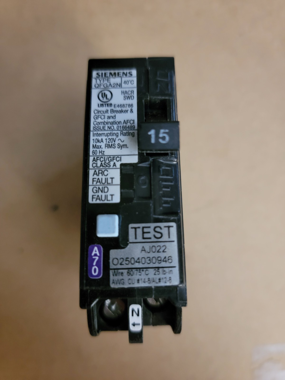 NEW ~ SIEMENS Circuit Breaker Q115DFN