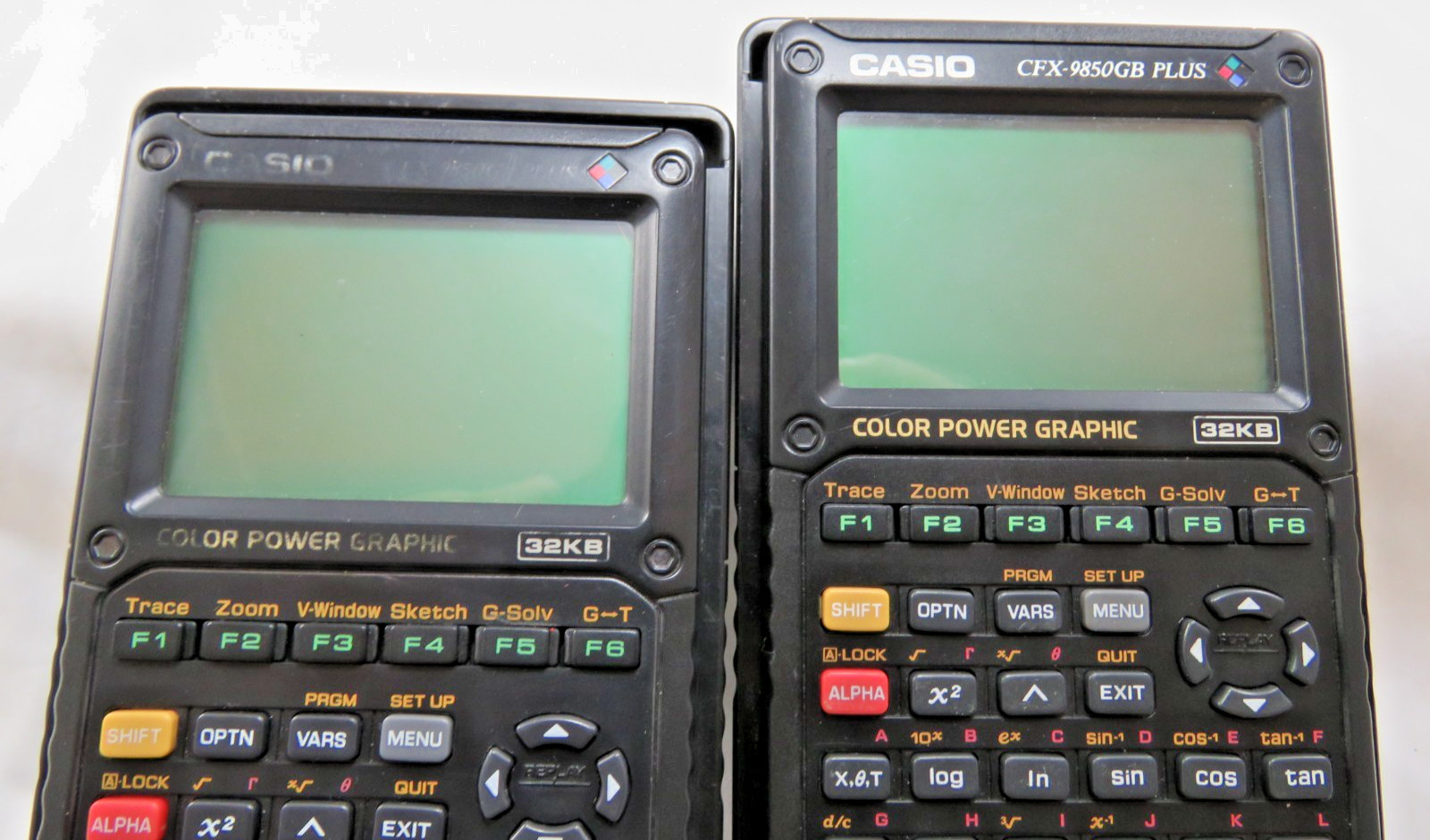 Lot 3 Casio CFX-9850GB Plus 32KB Graphing Calculators w/Covers Tested & Working