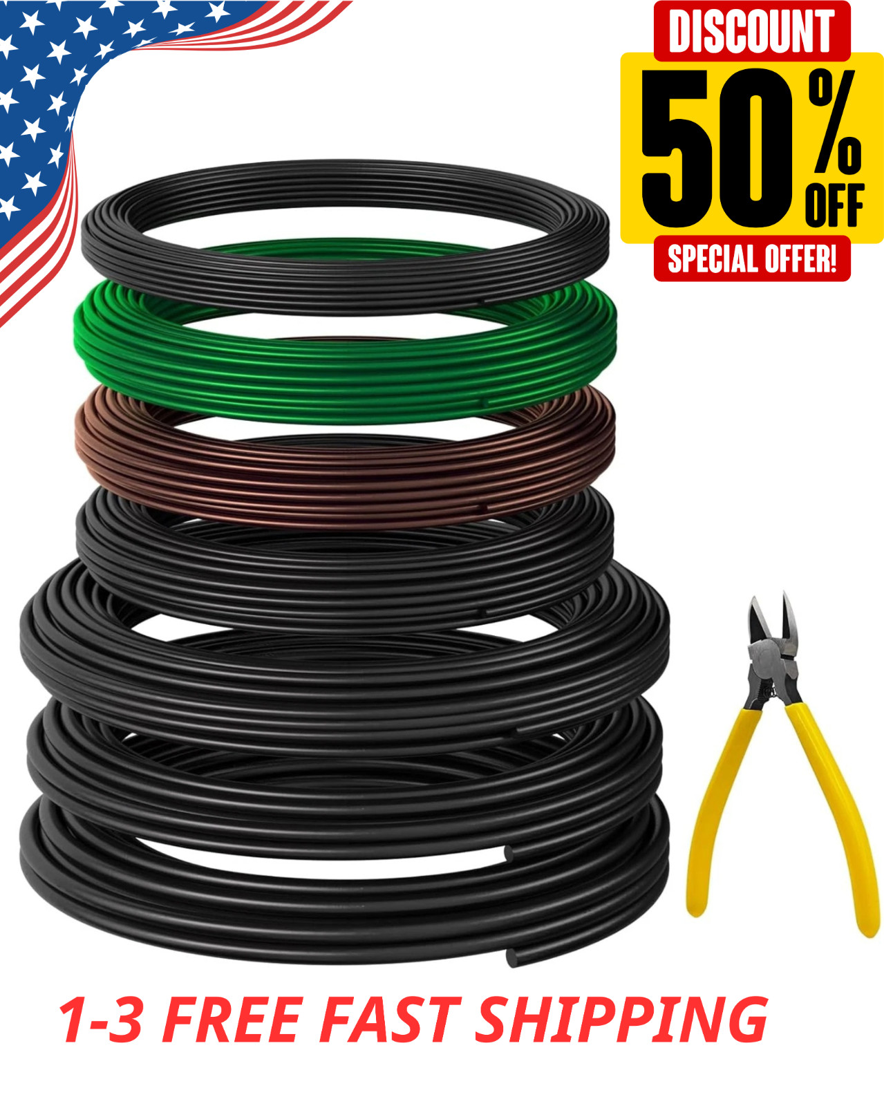 189FT Easy to Bend Bonsai Wire, Aluminum Bonsai Tree Wire in 5 size -1mm,1.5m…