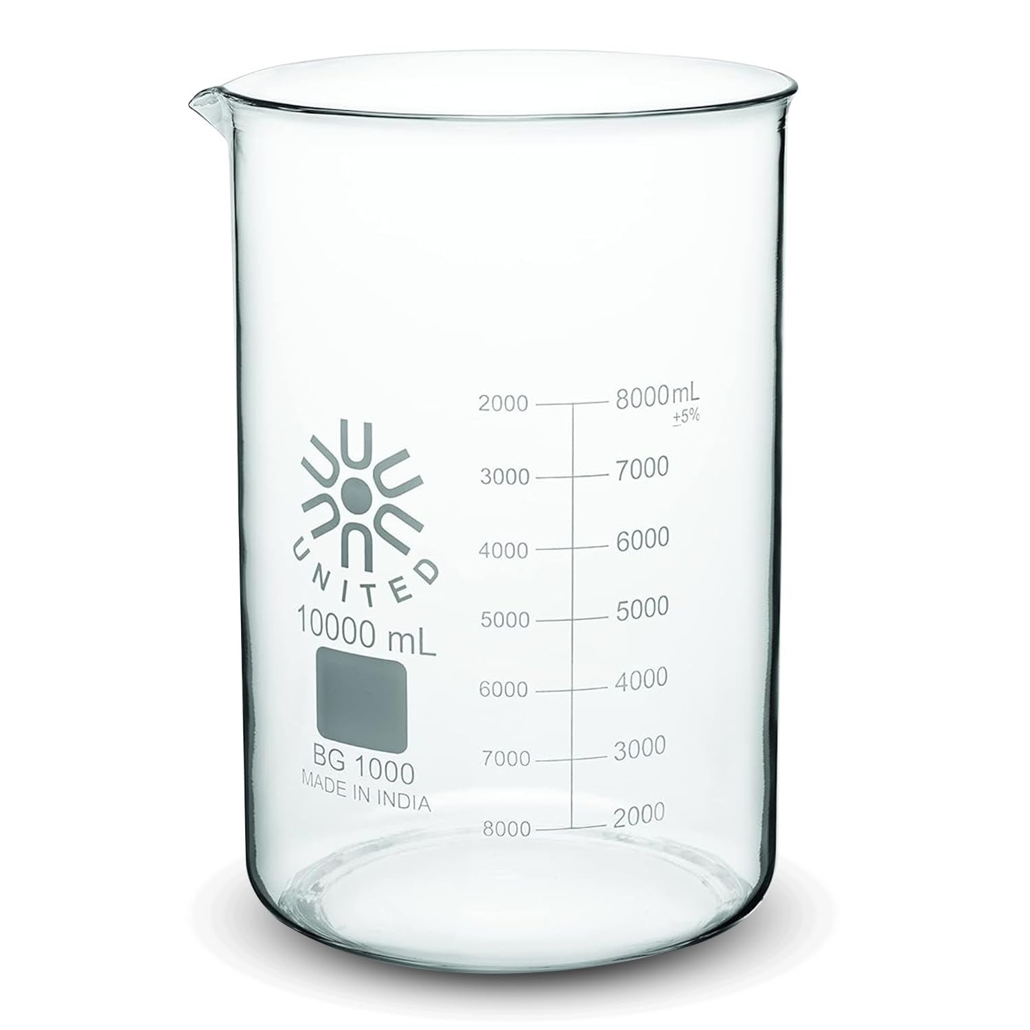 United Scientific Borosilicate Glass Beaker 1000ml Autoclavable