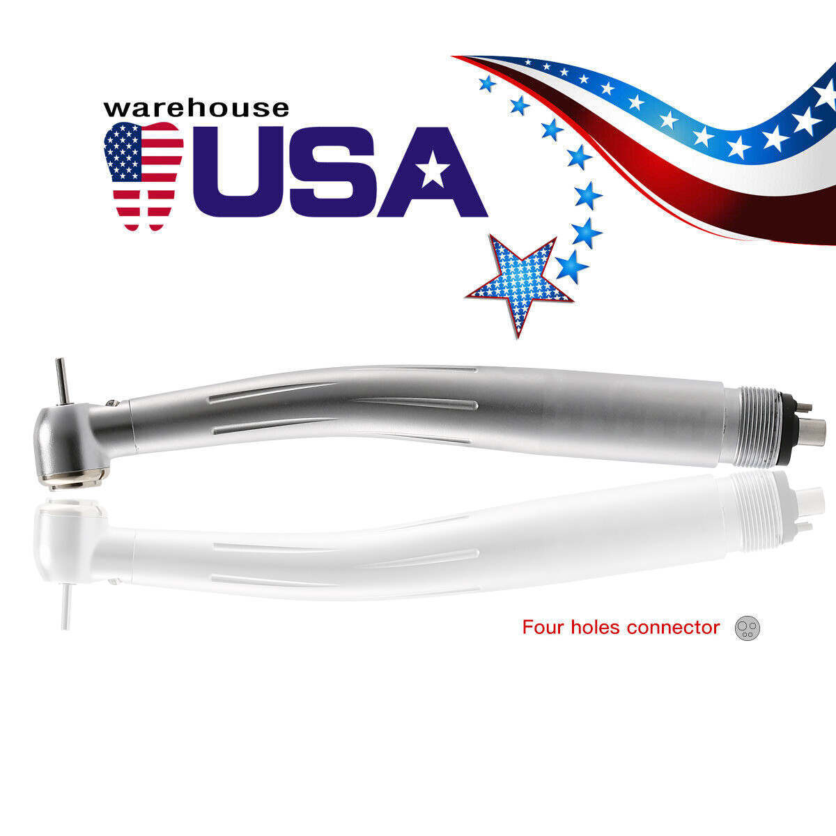 NSK Style Dental Fiber Optic High Speed Turbine Handpiece LED E-generator 4Hole