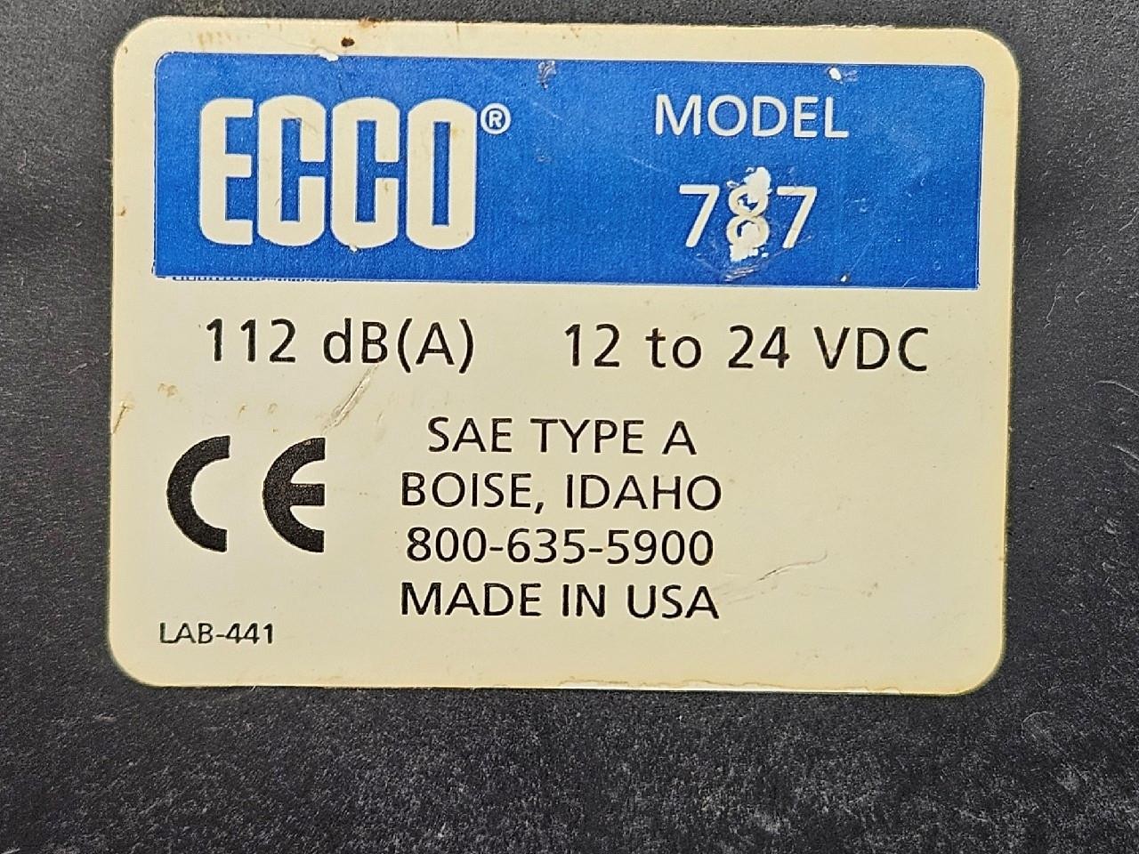 Ecco Model 787 Backup Alarm 112 dB 12 to 24 VDC Commercial Vehicles, Heavy Equip