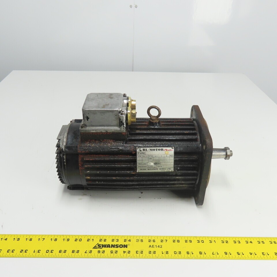 Okuma BL-50E-20T 1.5KW AC Servo Motor 157V 2000RPM 7.5A 4 Pole