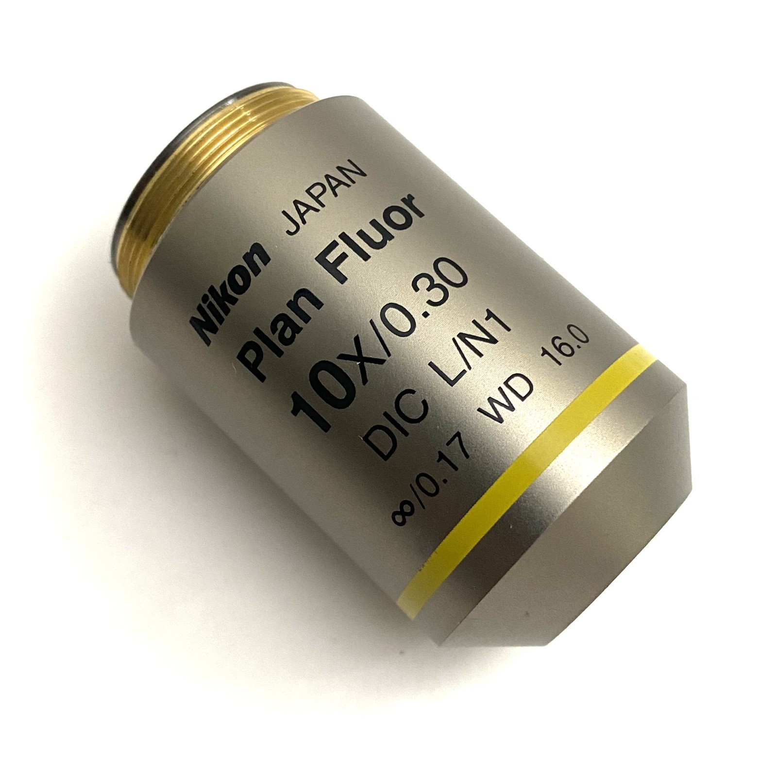 Nikon Plan Fluor 10x/0.30 DIC L/N1 ∞/0.17 WD 16.0 Microscope Objective Lens