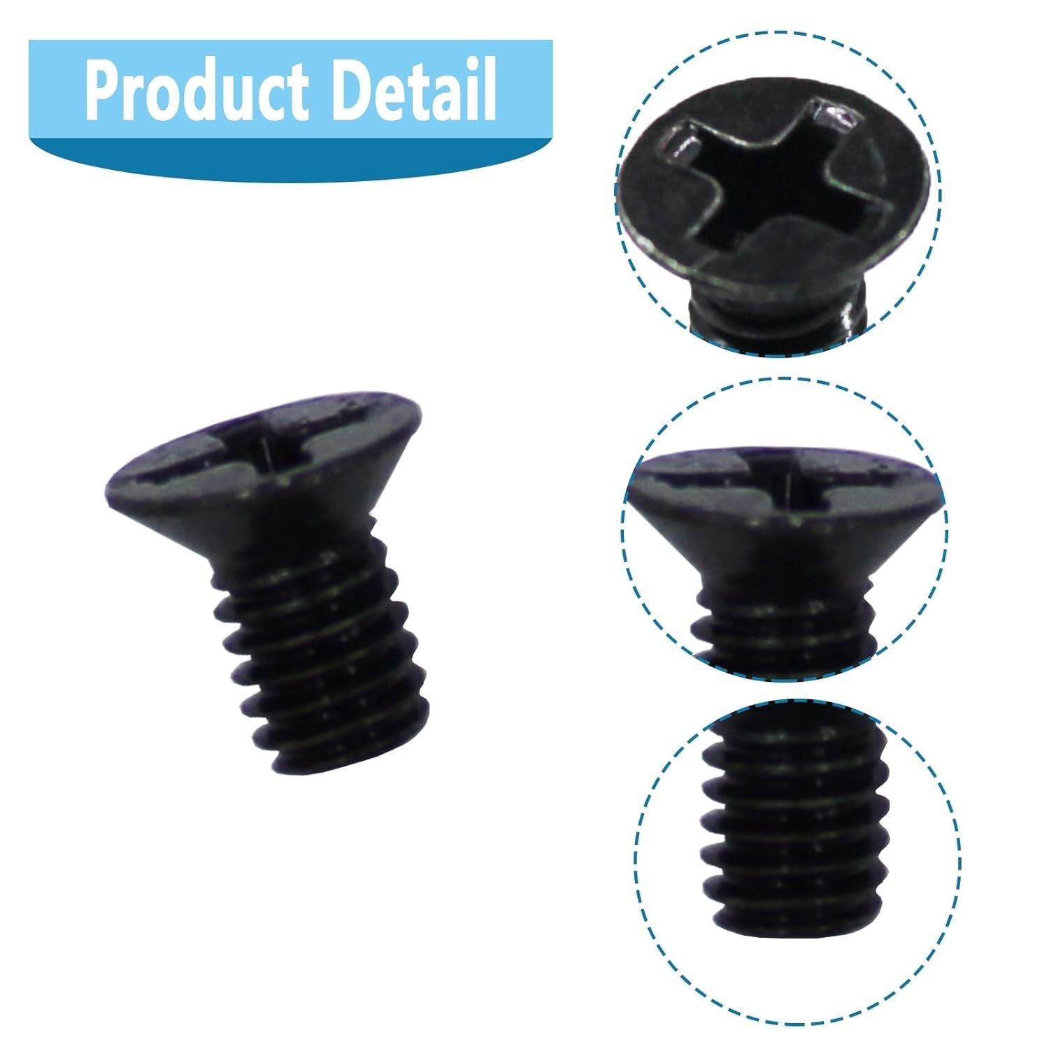 High-Strength M4 x 6mm Flat Head Screws – Compatible with Milwaukee Tools