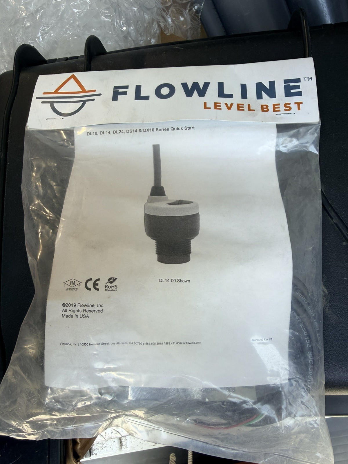 Flowline ECOPOD Dl10-01 Ultrasonic Level Transmitter, 49.2 In.
