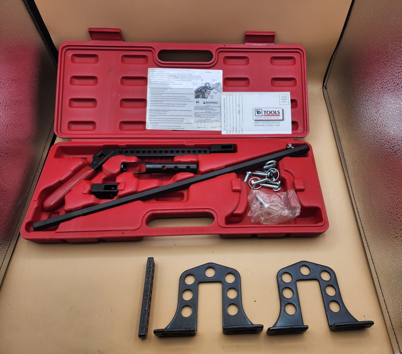 SCHLEY PRODUCTS INC. UNIVERSAL OHC VALVE SPRING COMPRESSEUR MODEL 91400B