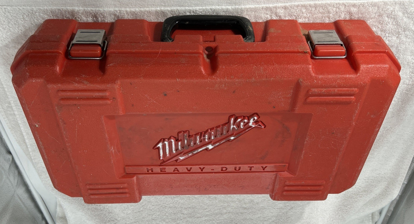 Milwaukee 1107-1 1/2″ Right Angle Drill Hole Hawg w/ Case Chuck Key Handle Extra