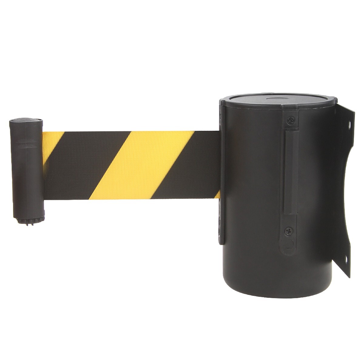 Wall Mount Retractable Belt 16 Foot, Crowd Control Wall Barrier w/ Steel Case