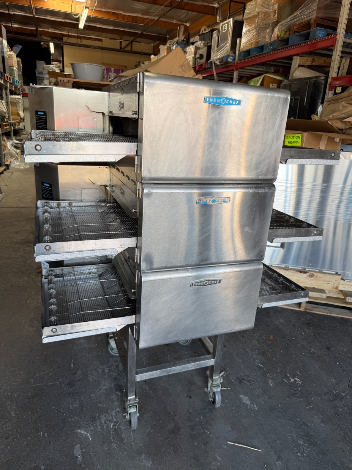 2025 TURBOCHEF HHC2020 TRIPLE STACK ELECTRIC CONVEYOR PIZZA OVEN. WORKS GREAT!