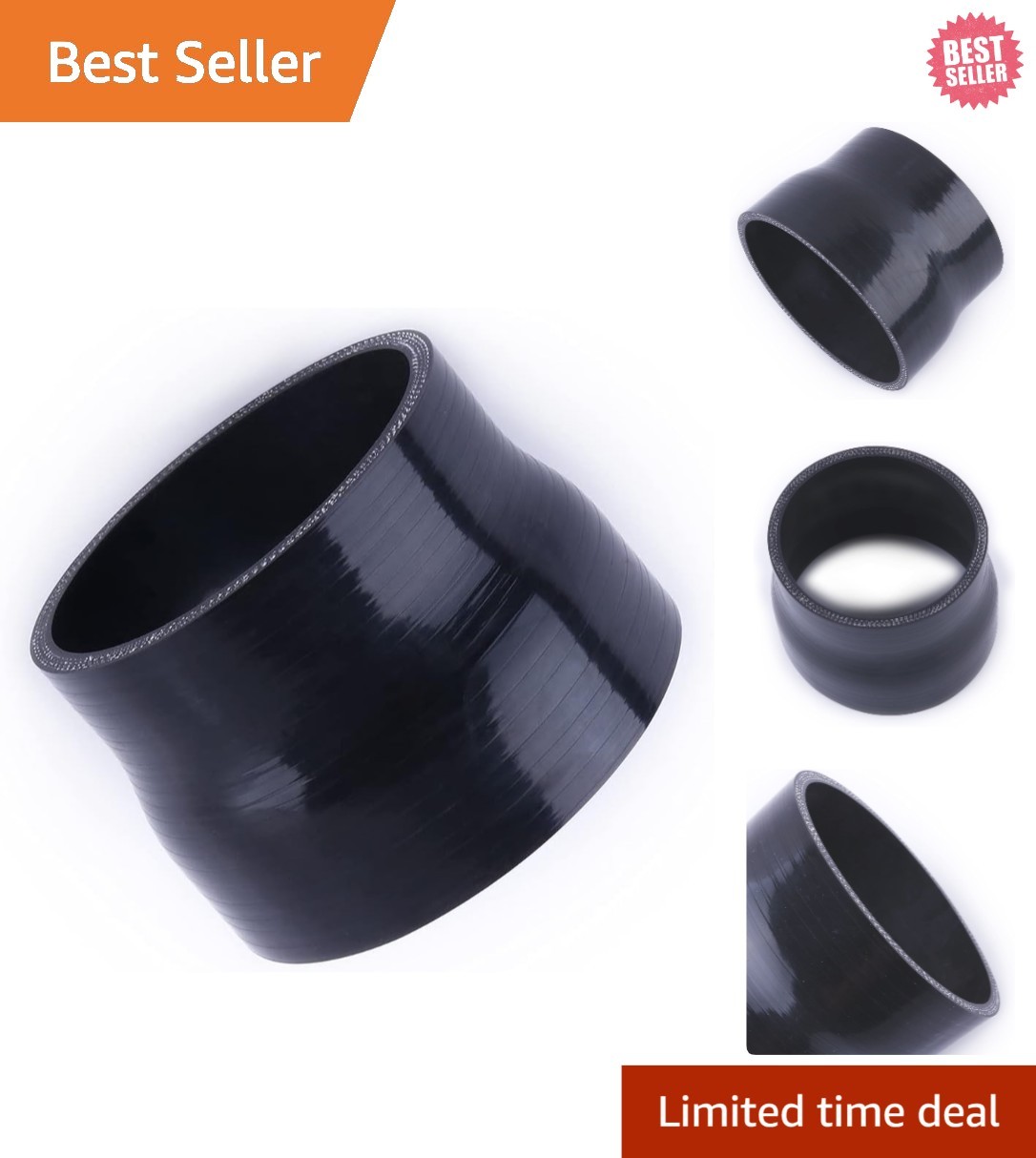 High-Performance 3.5 to 4-Inch 4-Ply Silicone Reducer Coupler Industrial Hose
