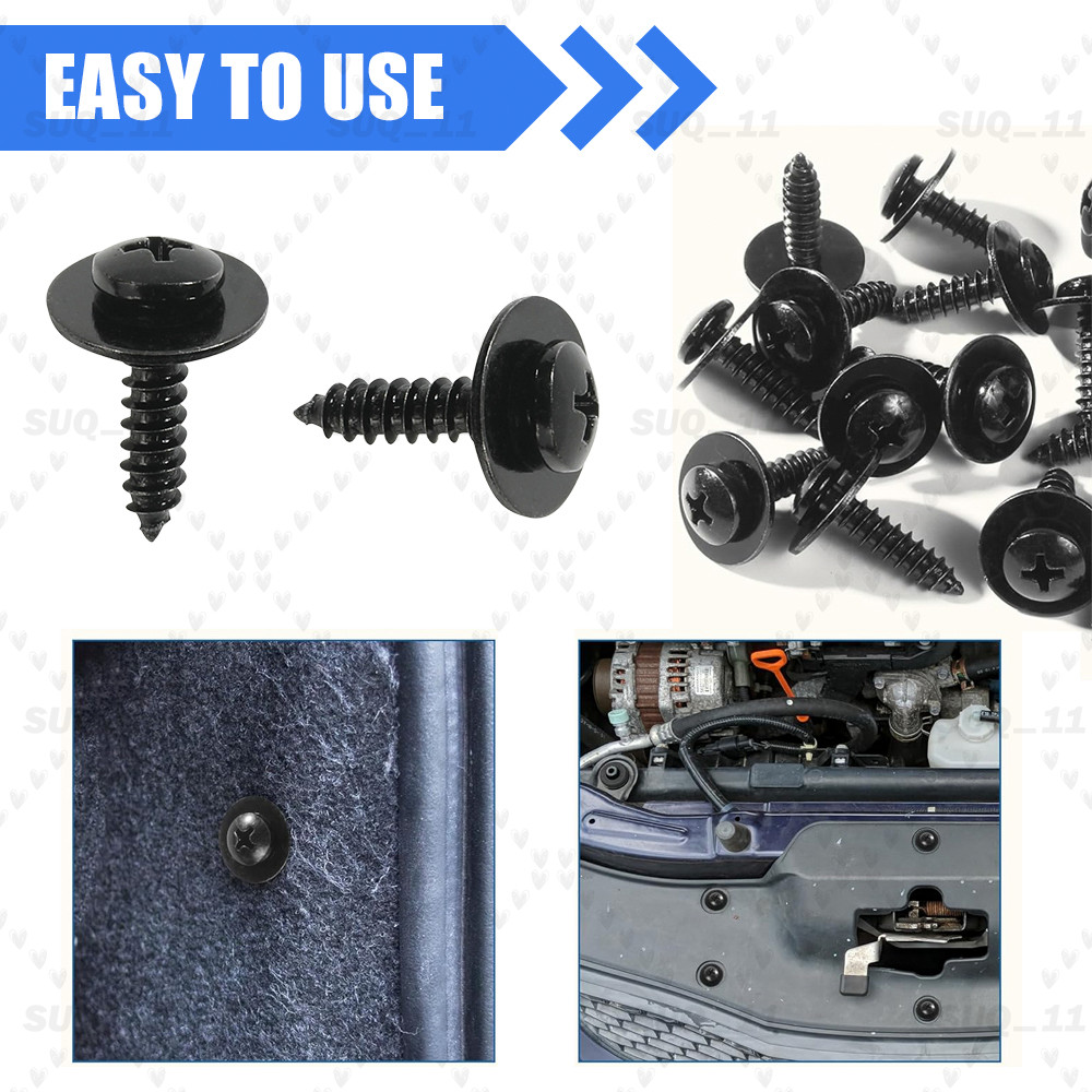 50Pcs Engine Splash Shield Fender Bumper Screw Clips Rivet Fastener For Toyota