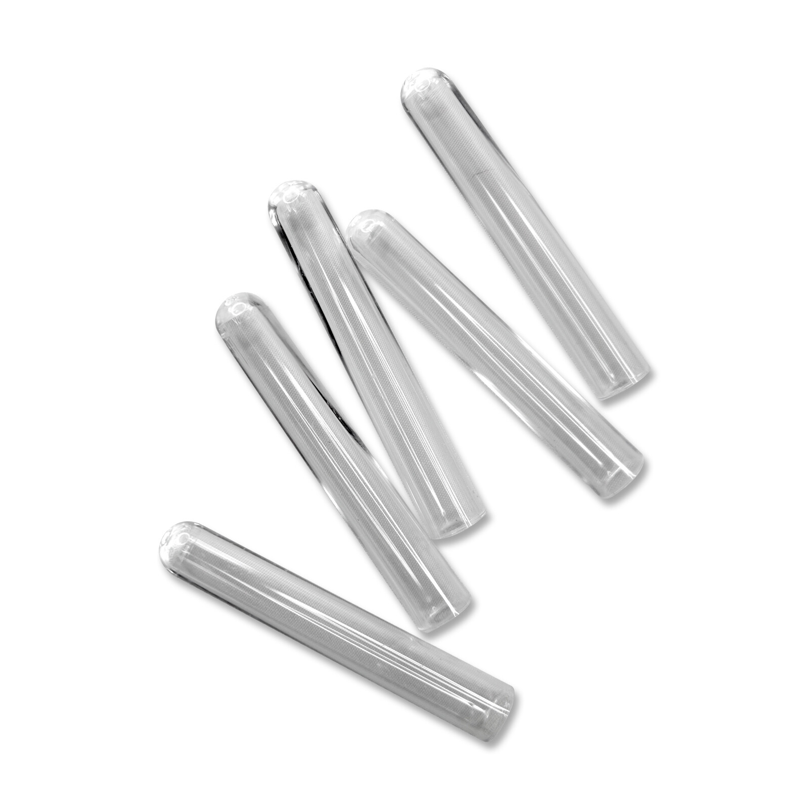 CLEAR POLYSTYRENE TEST TUBES: 16X100MM, RIMLESS, EXP 09/2028