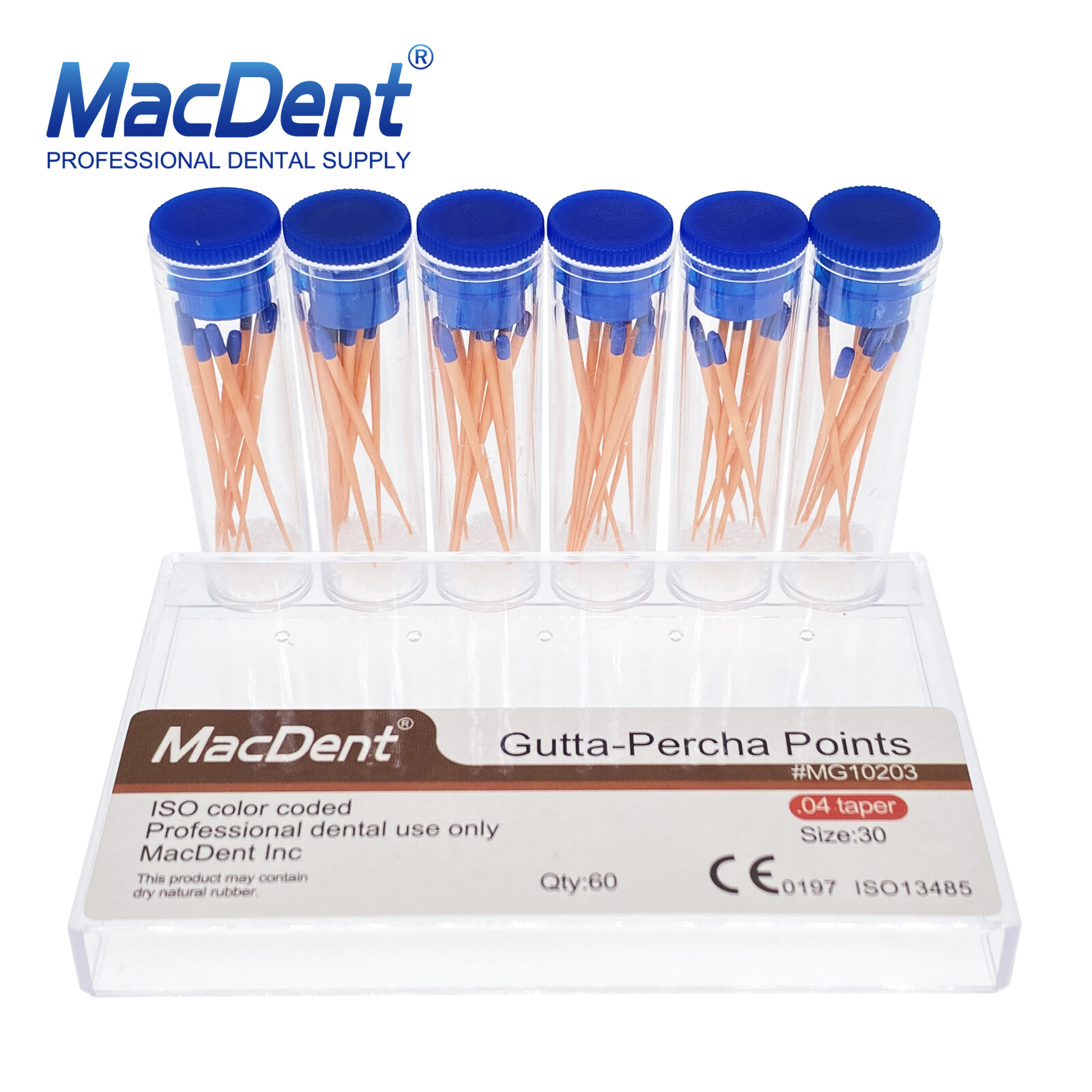 60/120pcs Dental Gutta Percha Points Full Taper 0.02/0.04/0.06 Size 15-40 45-80