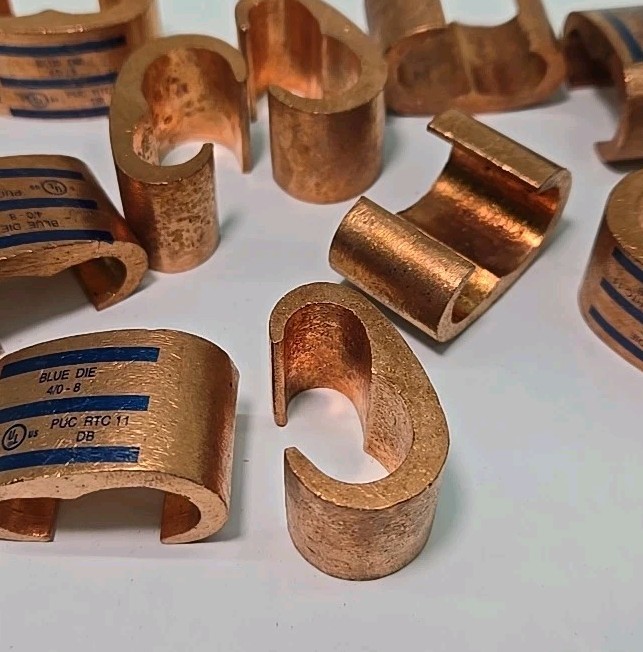 Lot of 10 – Penn-Union Copper Compression Crimp C-Tap, RTC-11, 8AWG-4/0AWG