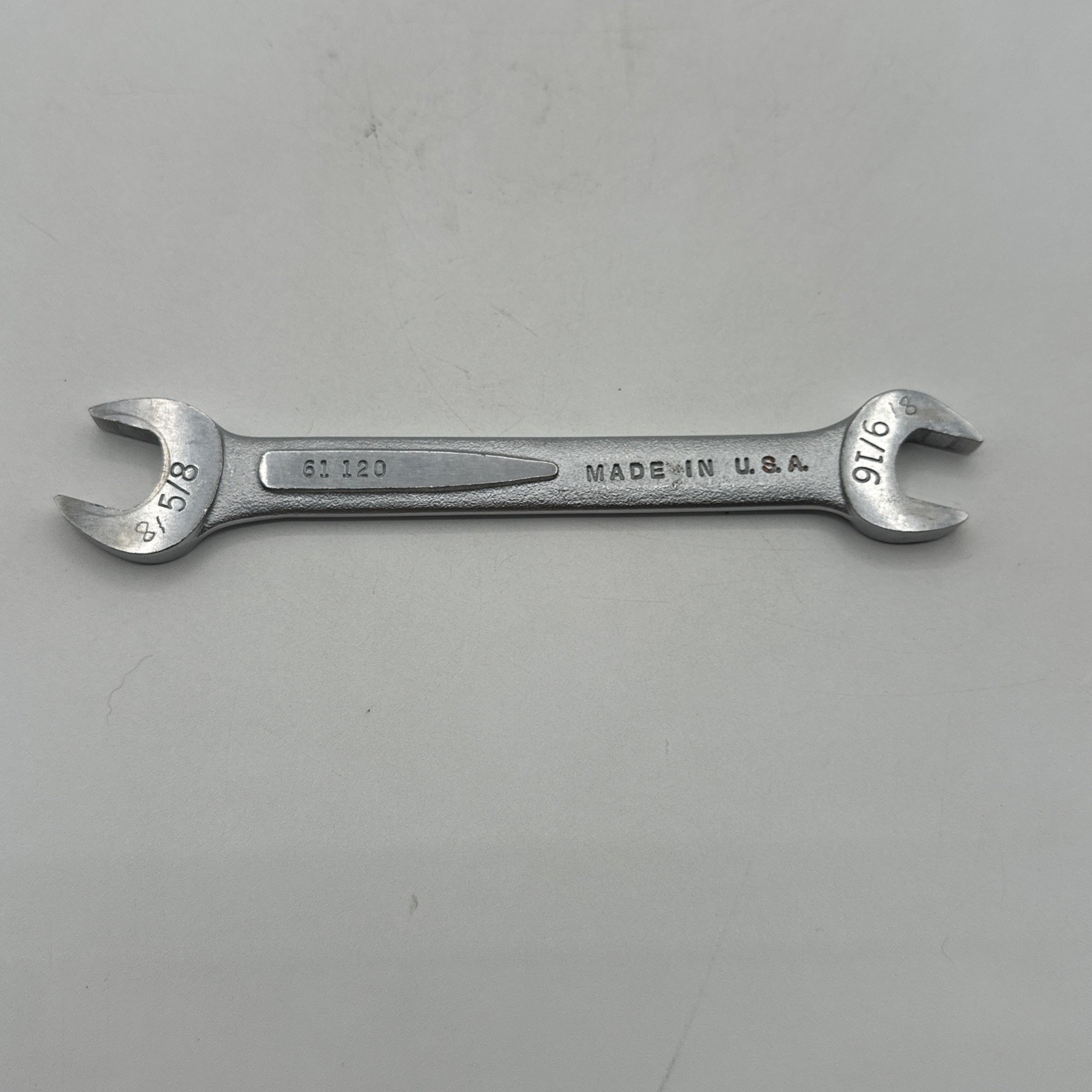 EASCO 61 120 5/8″ x 9/16″ SAE Double Open End Wrench Made in USA
