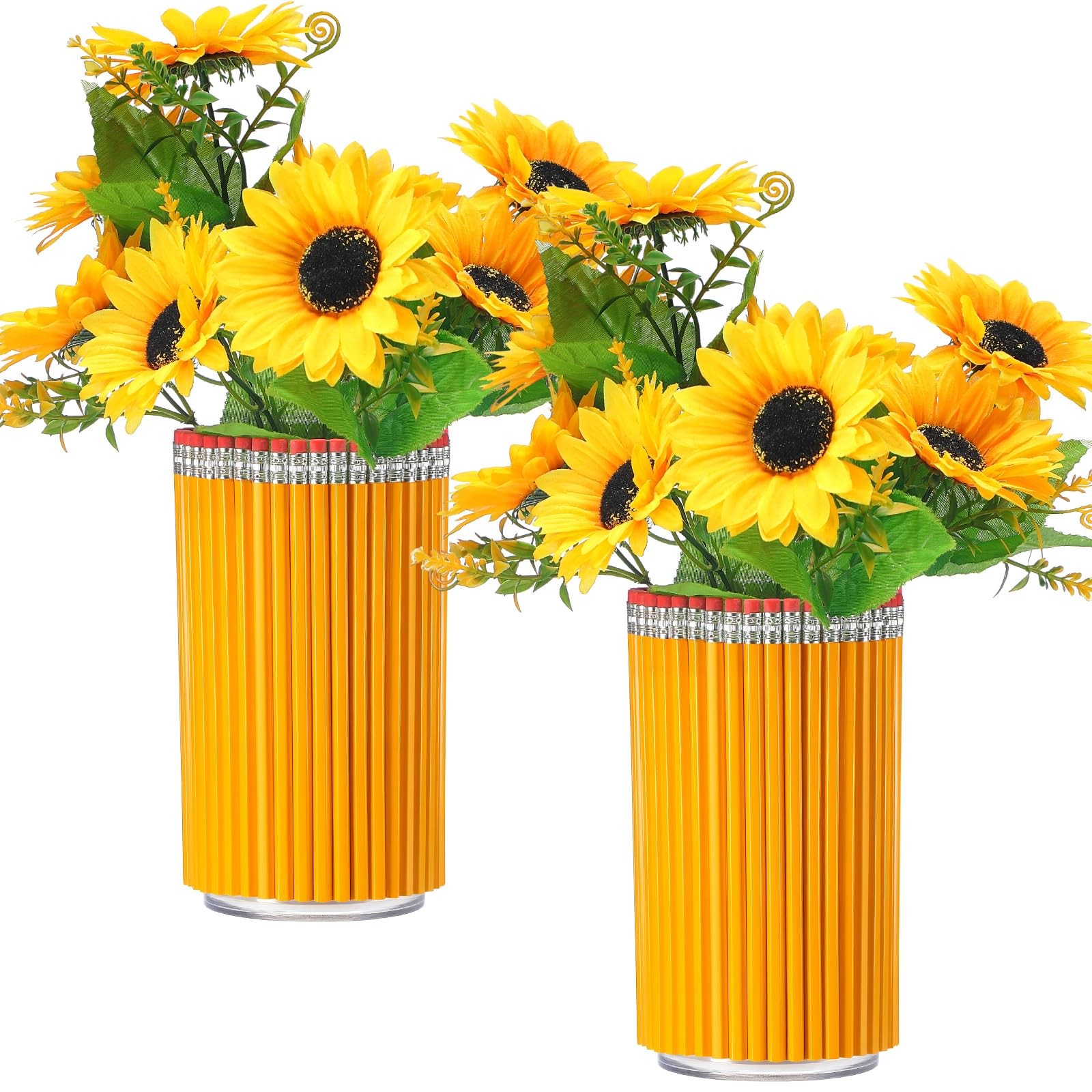 2 Set Back to School Gifts Pencil Shaped Vase Assembly Required DIY Acrylic F…