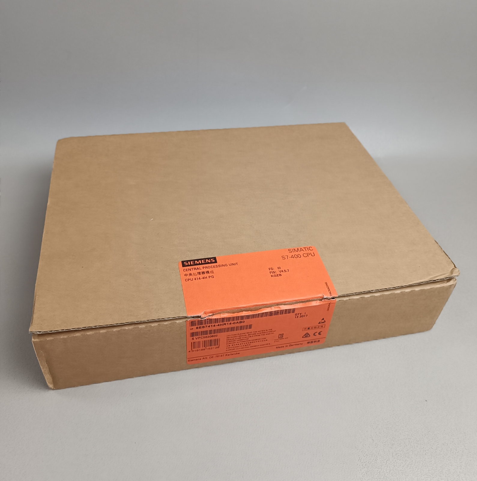 Siemens 6ES7 414-4HR14-0AB0 / 6ES7414-4HR14-0AB0 Seal Orange – Seal Open
