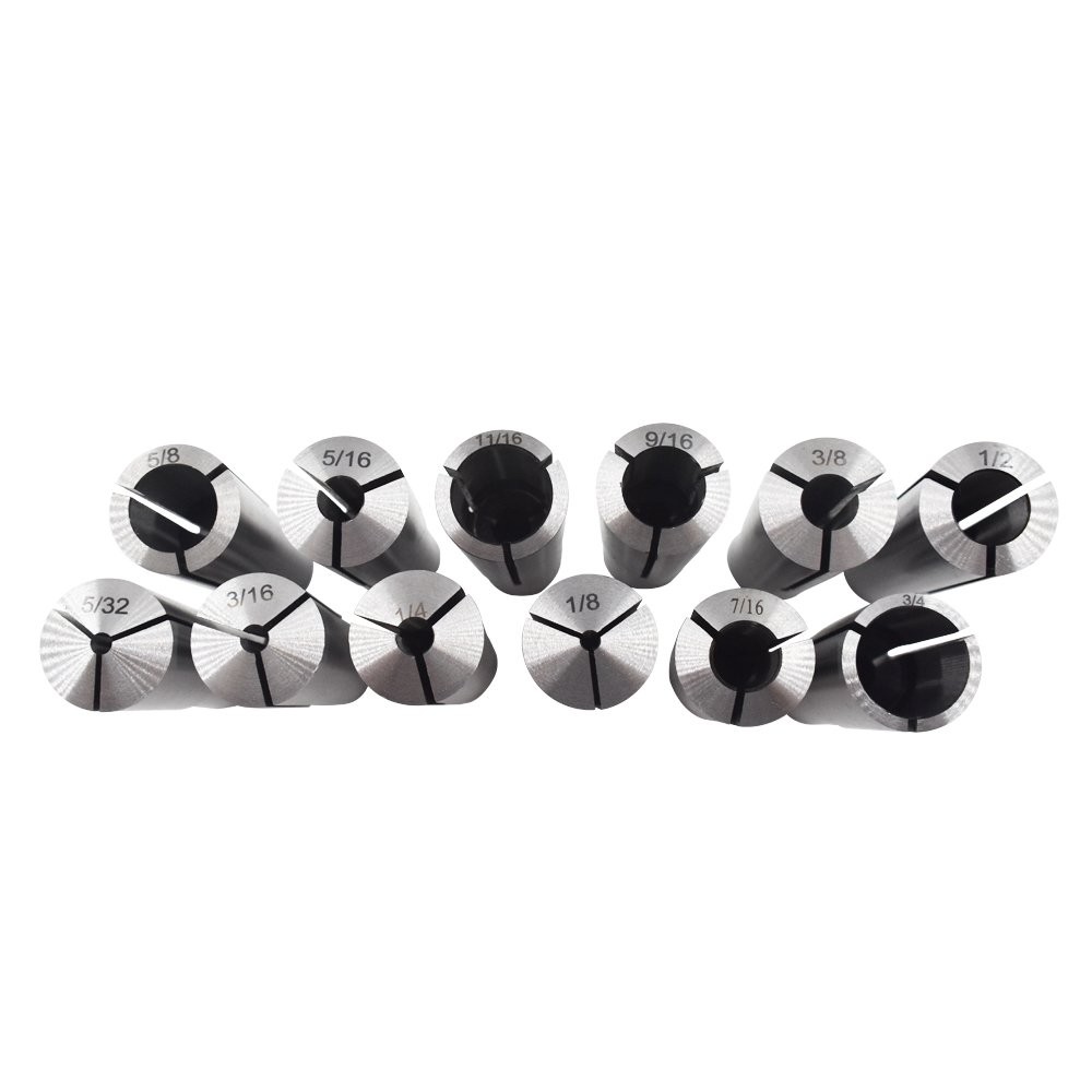 12 Pcs #3 Morse Taper Collet Set 1/8″ – 3/4″ 3MT MT3 3/16 1/4 3/8 1/2 5/8 Chuck