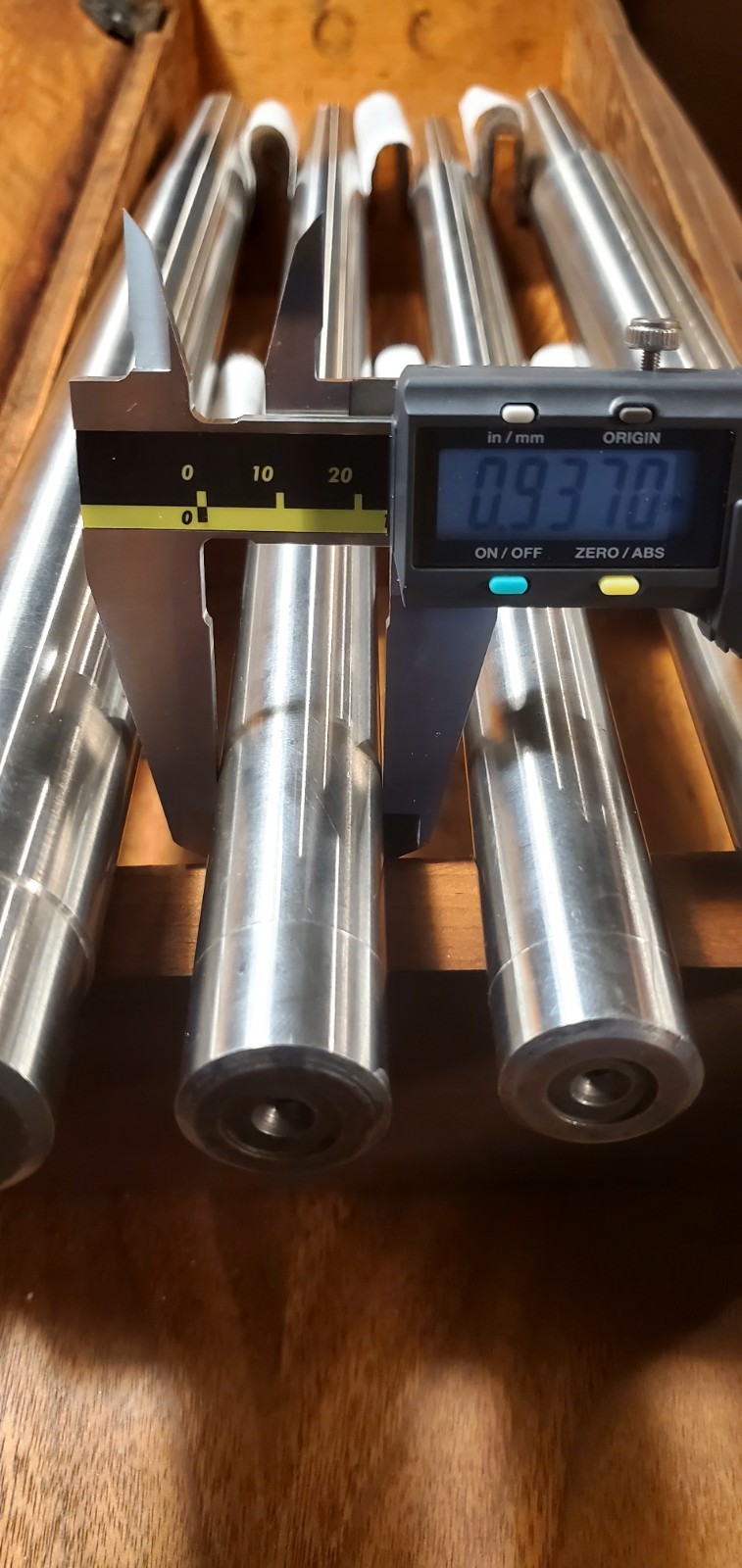 Set of 4 Morse Taper Test Bars in Wooden Box