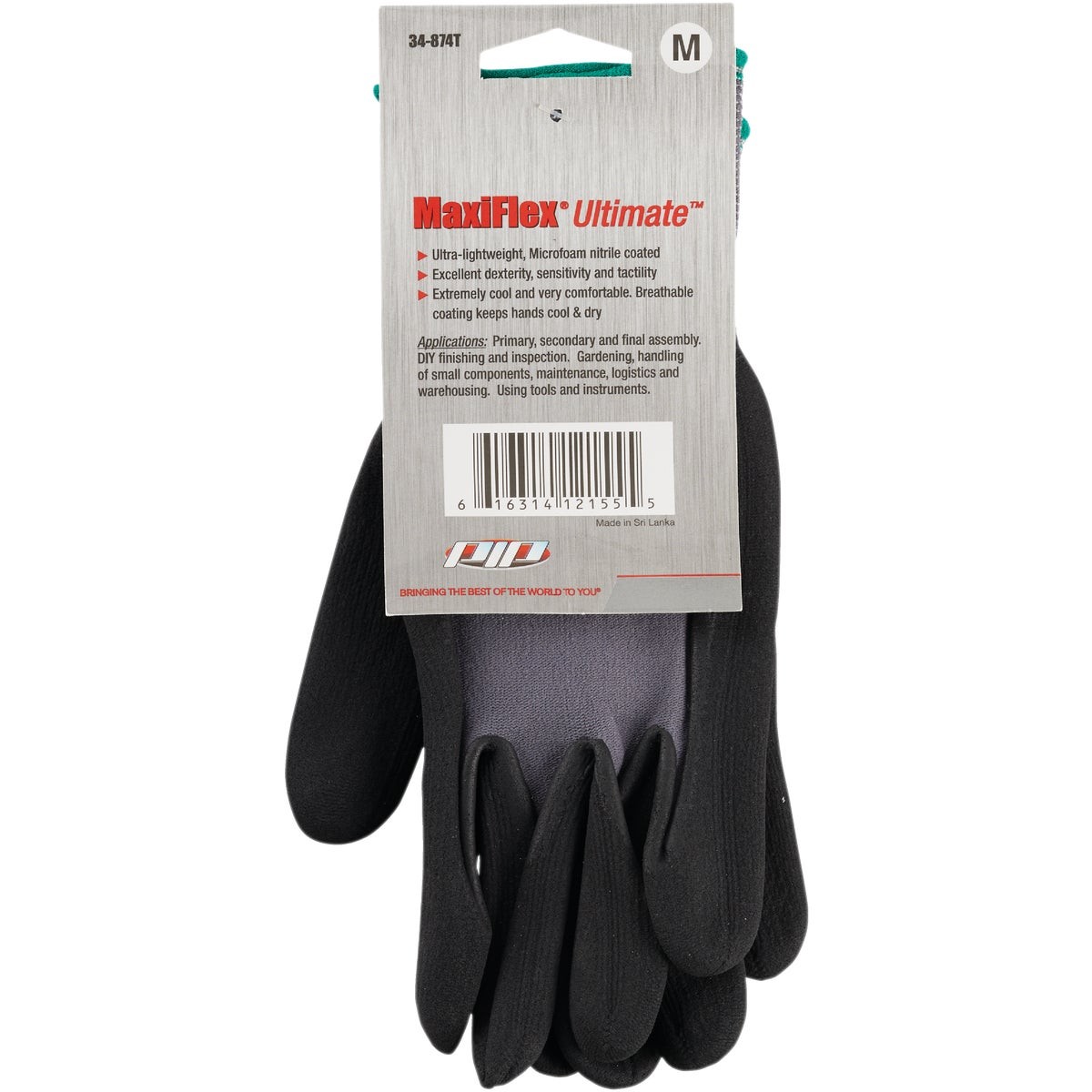 MaxiFlex Ultimate Men’s Medium Seamless Knit Nylon/Lycra Glove 34-874T/M