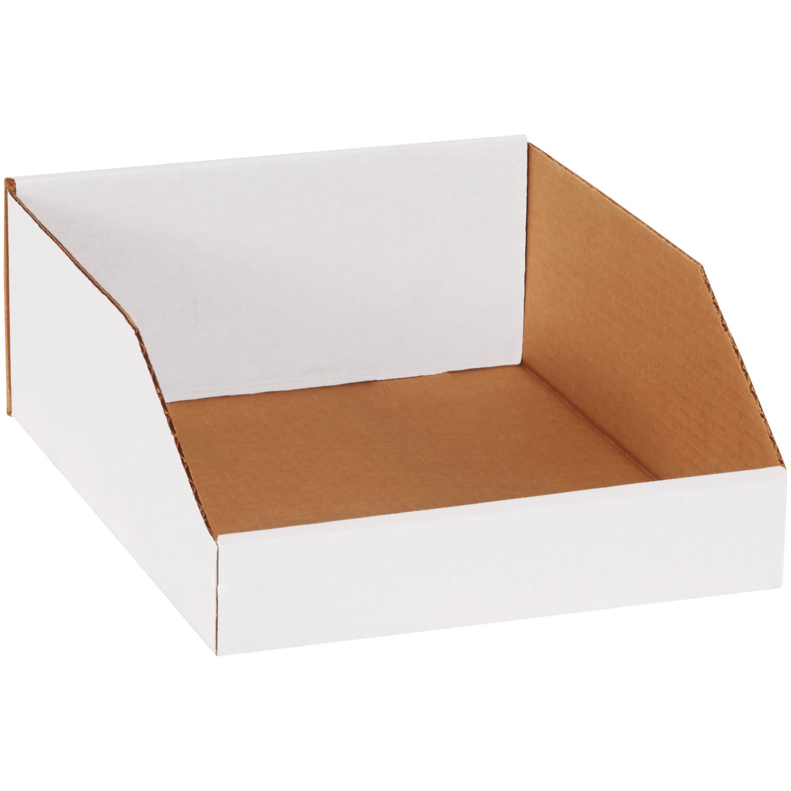 Partners Brand PBINMT1012 Open Bin Boxes, 10 x 12 x 4 1/2, Oyster White (Pack of