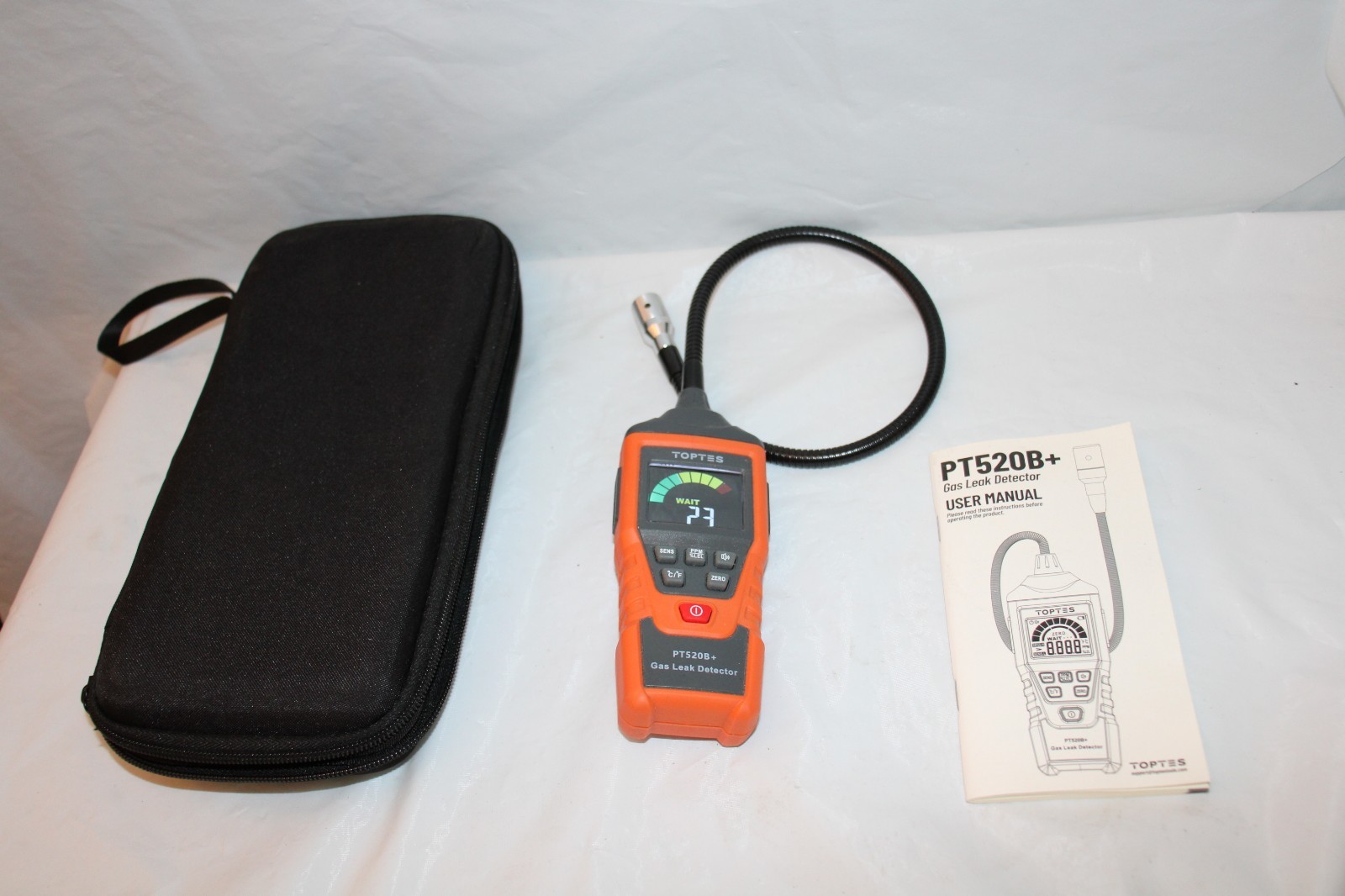 TOPTES PT520B+ Combustible Gas Leak Detector w/CASE «TESTED WORKING»