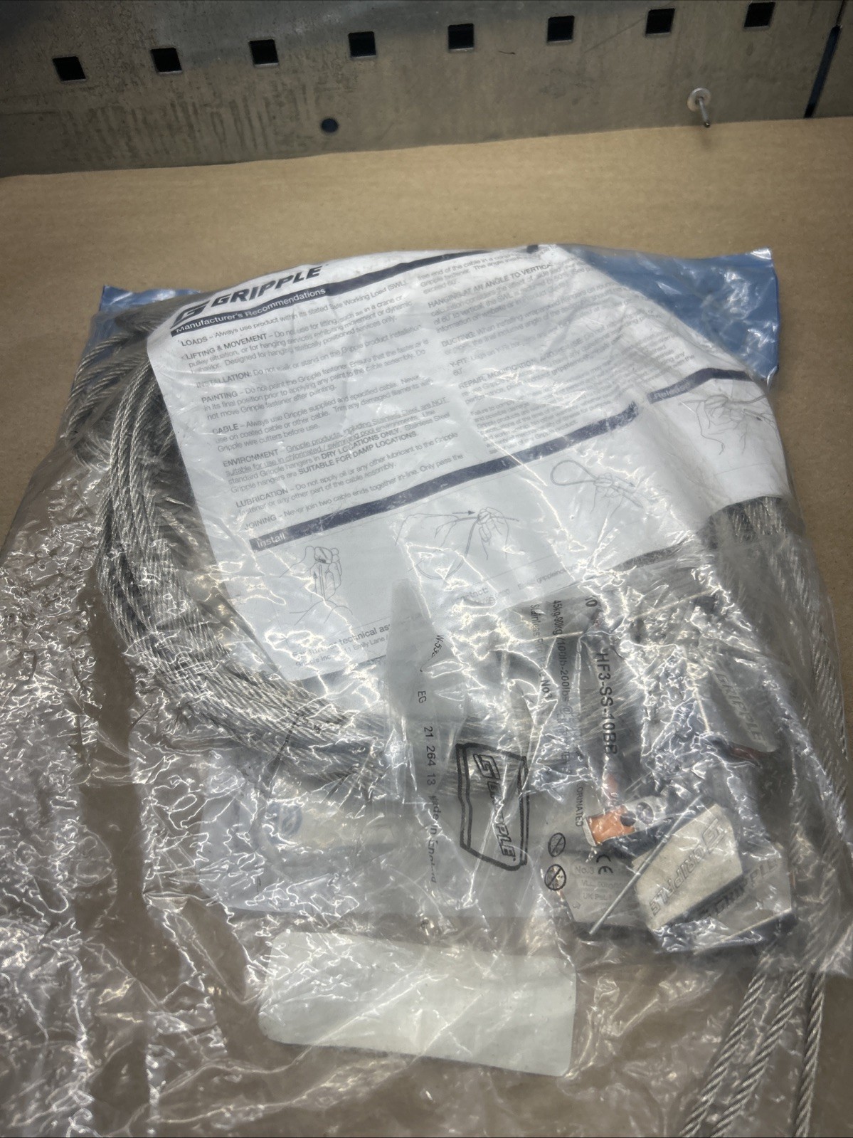 Gripple HF3-LS-5FT (10) S/S Loop Hangers In Sealed Bag Fast Shipping! + Warranty