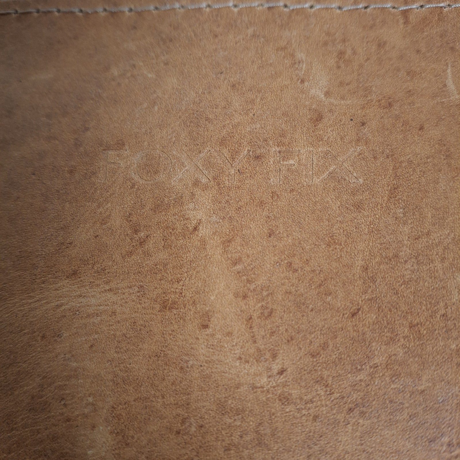 Foxy Fix Leather Wristlet Top Zip 6.5 X 9 Tan Pencil Supply Pouch Carry