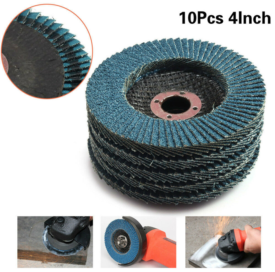 Premium Zirconia Flap Disc 4″ x 5/8-Inch, 80 Grit, for Angle Grinder 10Pack