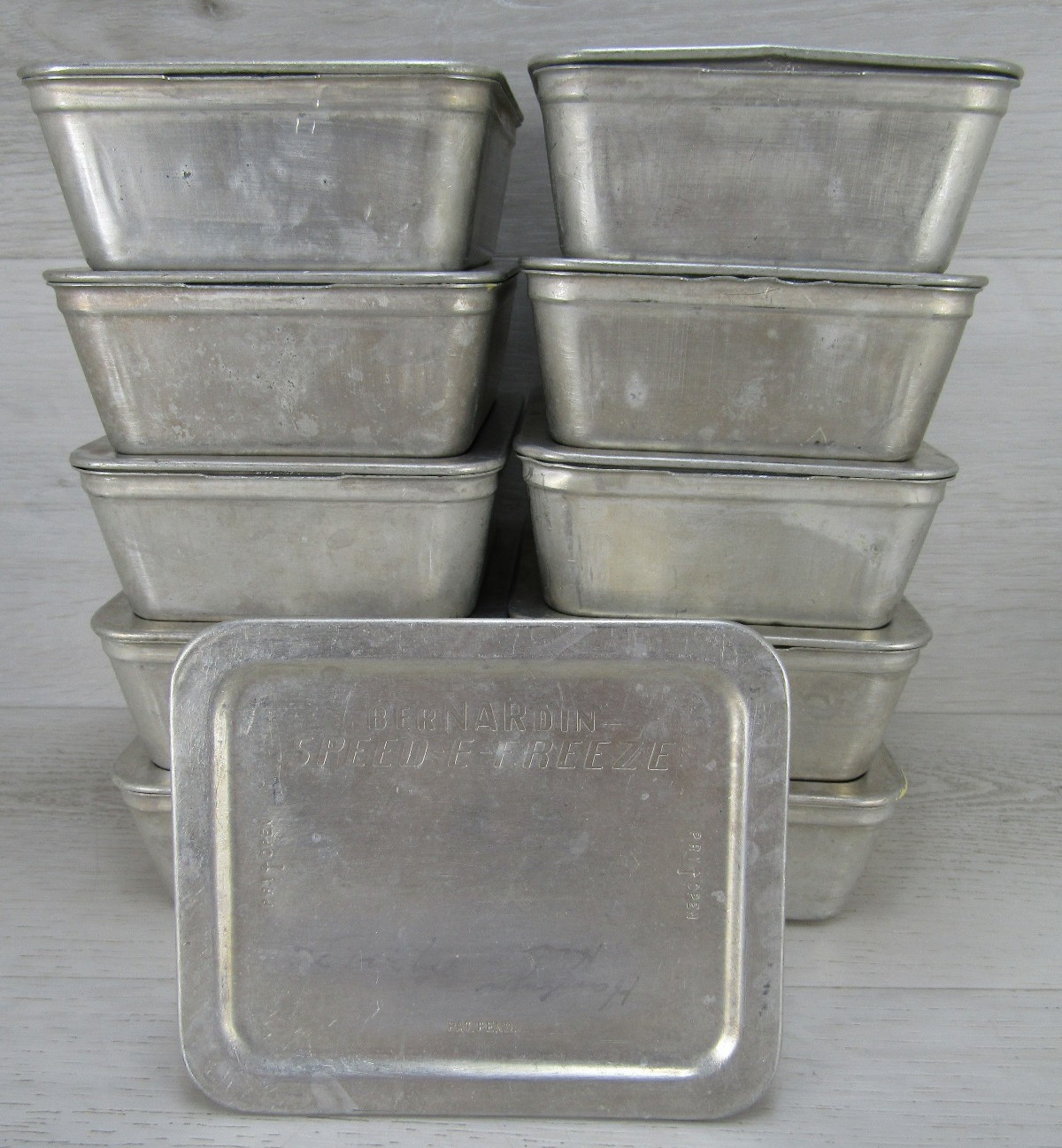 (11 PC) 5.25″x 4.38″ x 1.75″ Metal STORAGE SMALL PARTS CONTAINER STACKABLE