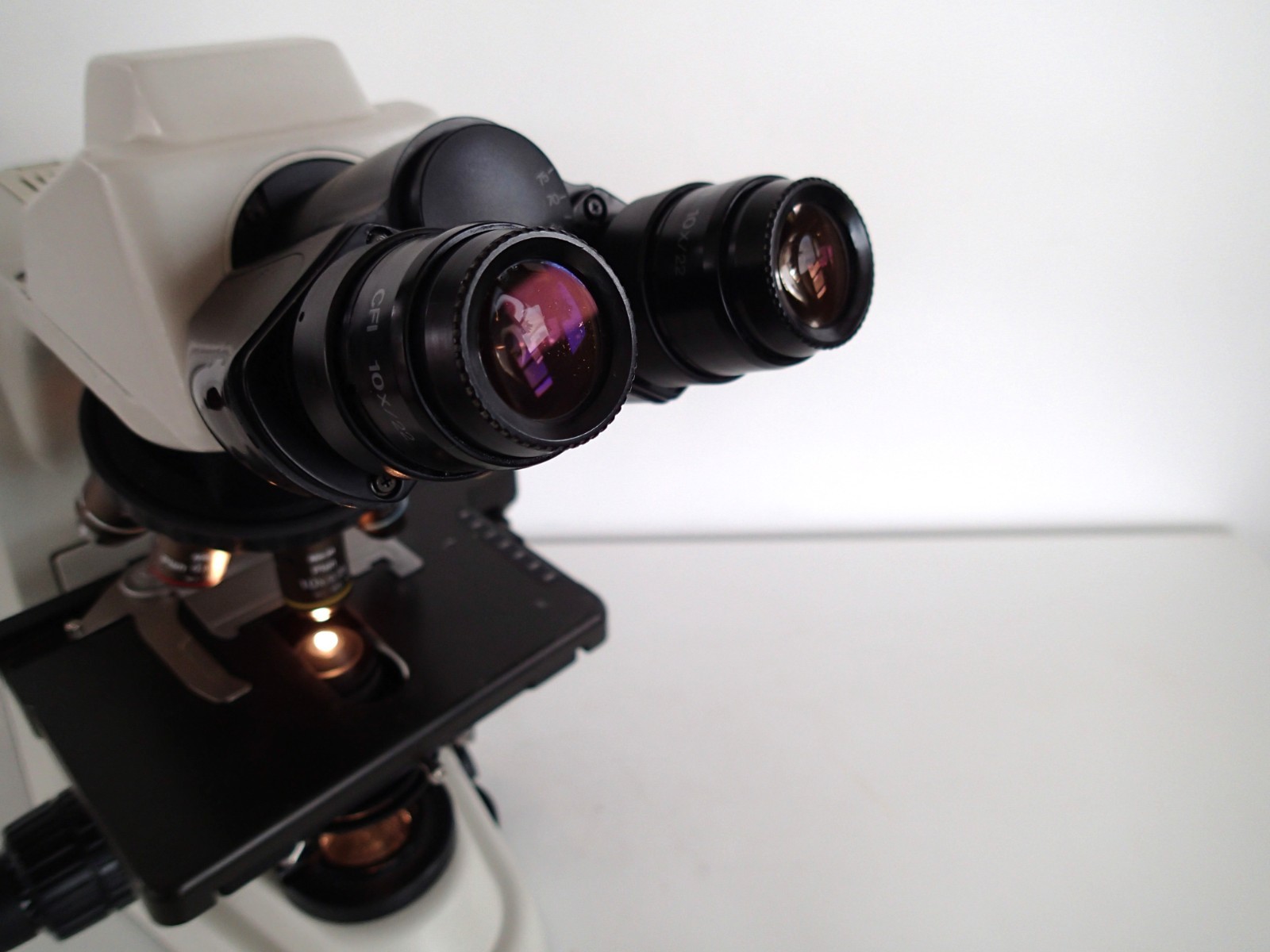 Nikon Eclipse 50i Microscope with 4X, 10X, 40X, & 100X Plan Objectives-Serviced