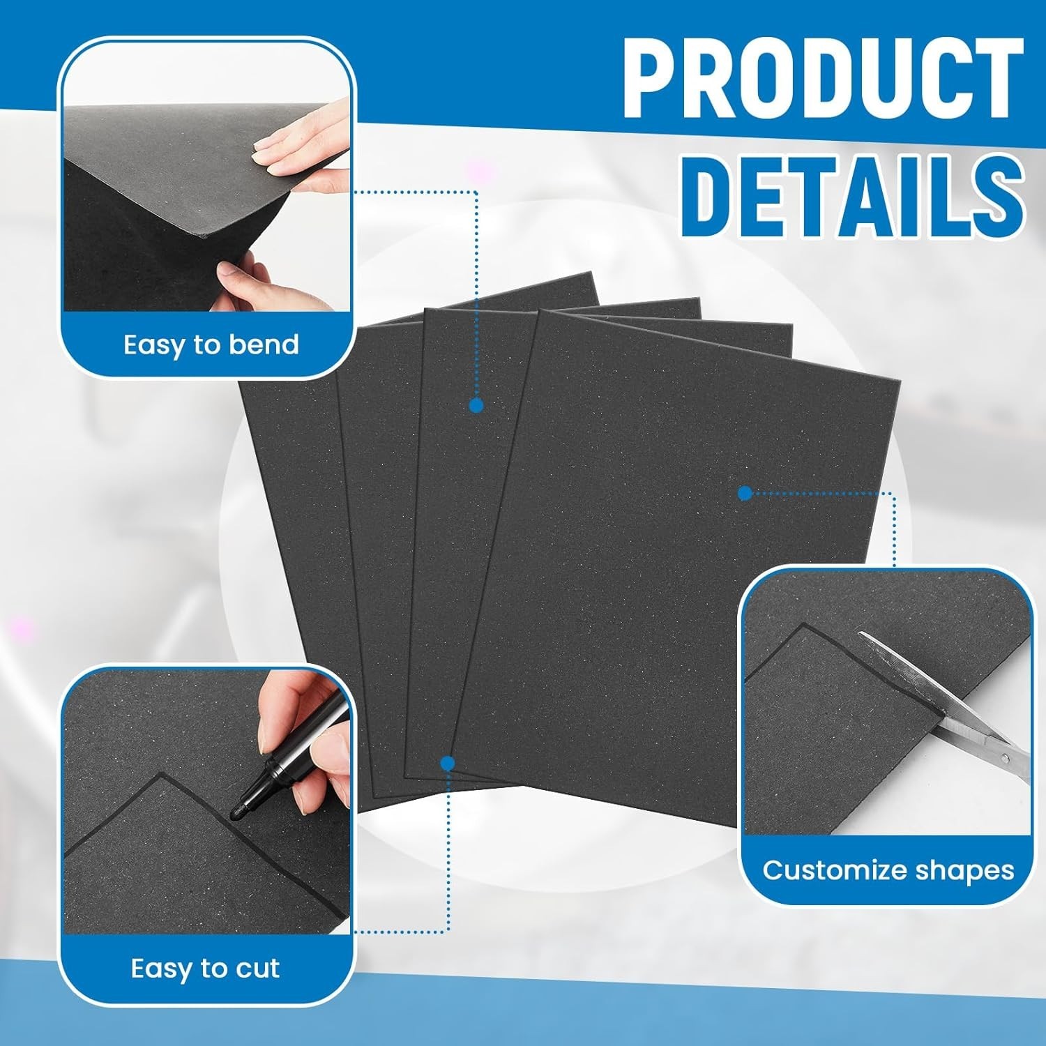 12 Pcs High Temp Gasket Material Sheets 3 Thickness DIY Engine Seal Kit