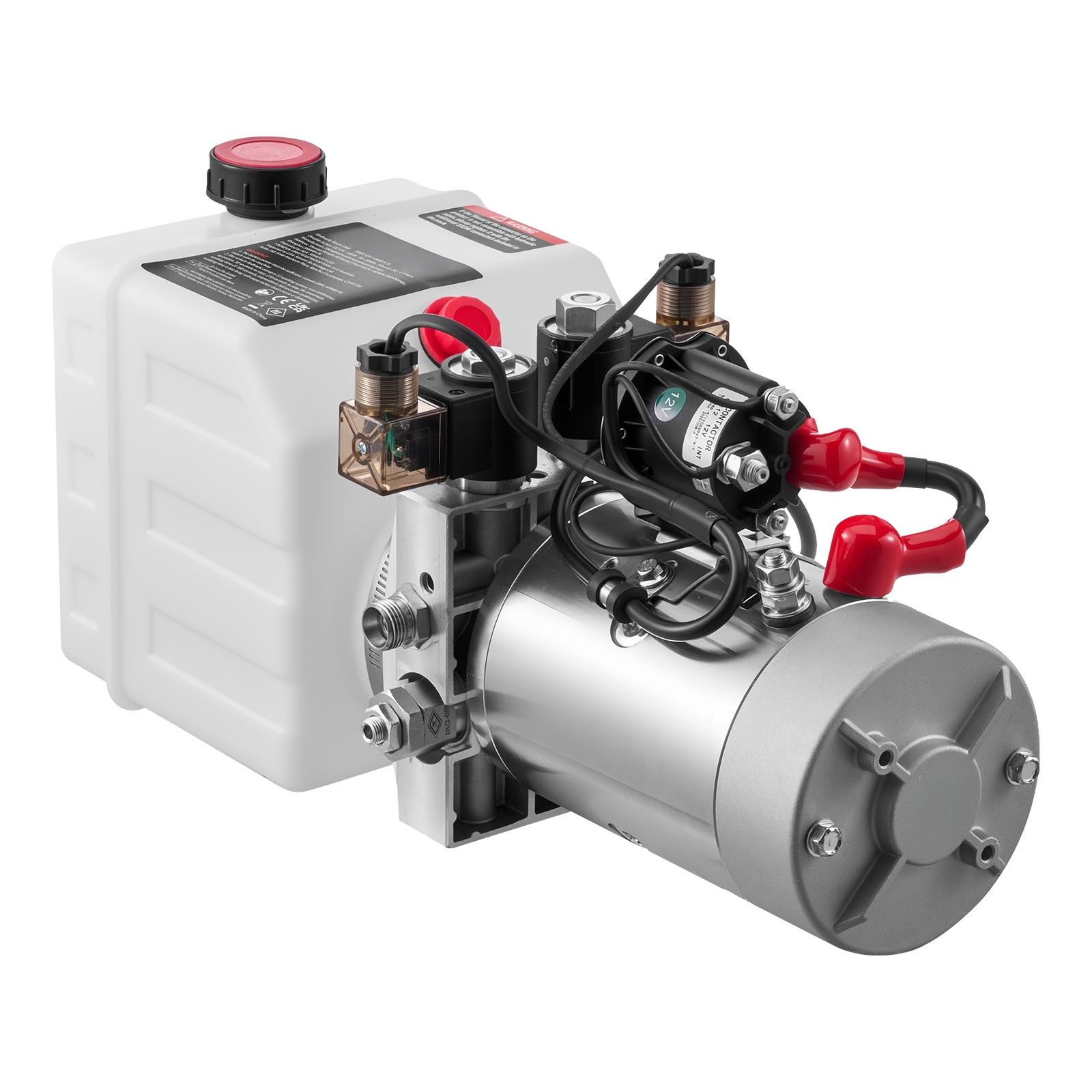 Uimoso 4 Quart Double Acting Hydraulic Pump Dump Trailer Pack DC 12V Power Unit