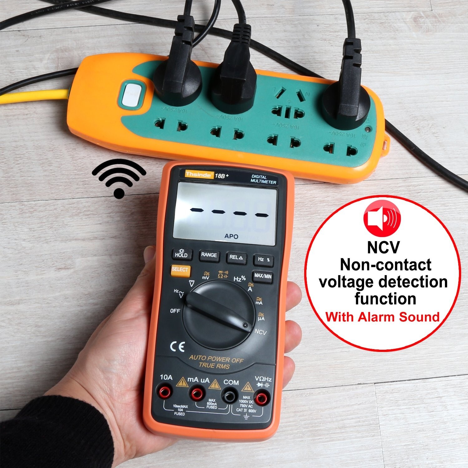 Auto Ranging Digital Multimeter – TRMS 6000 with Voltage Alert & Test Leads