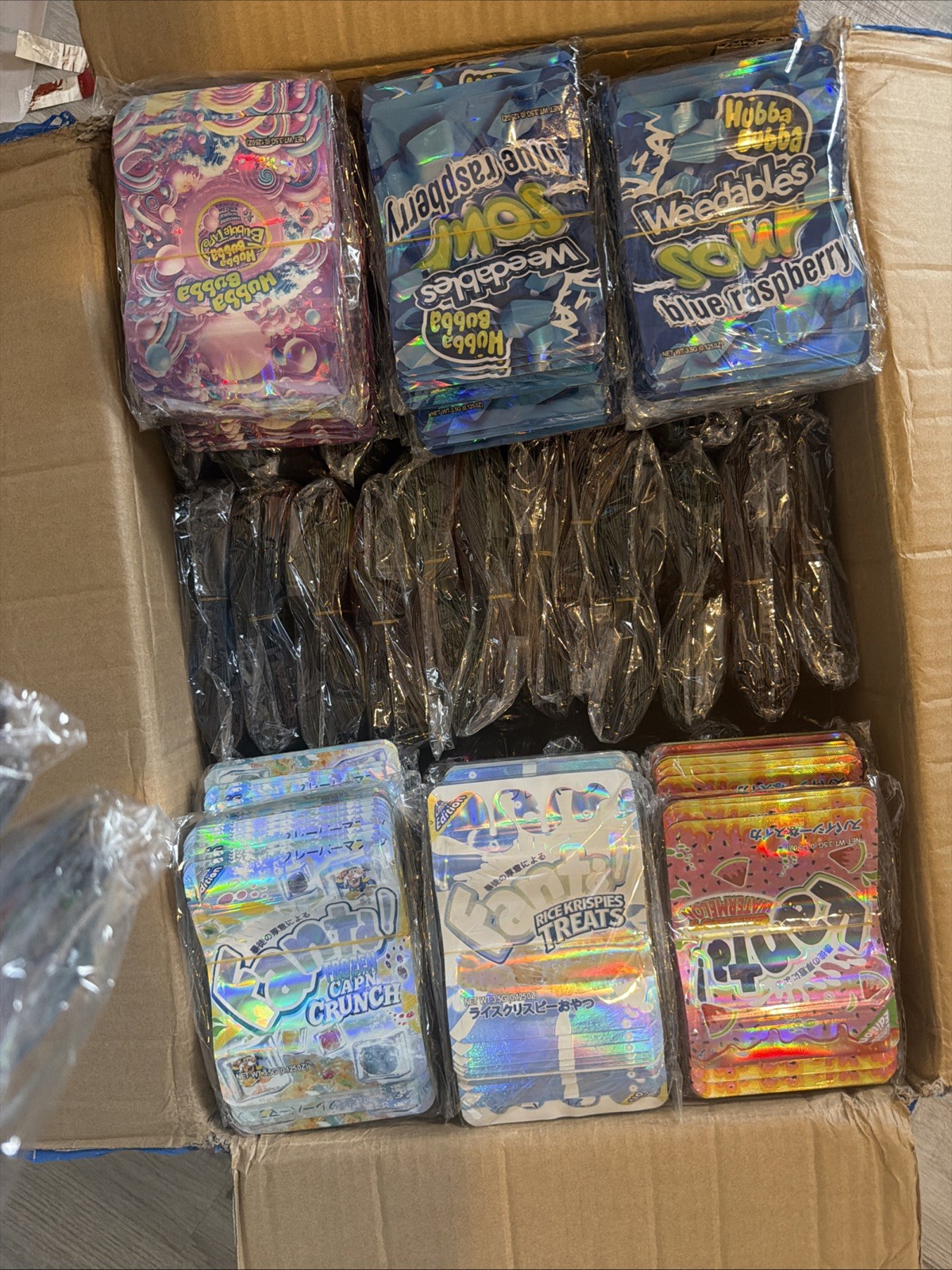 1000 pcs 3.5g Variety Pack Holographic Mylar Bags 10 Designs 100 Of Each TRENDY