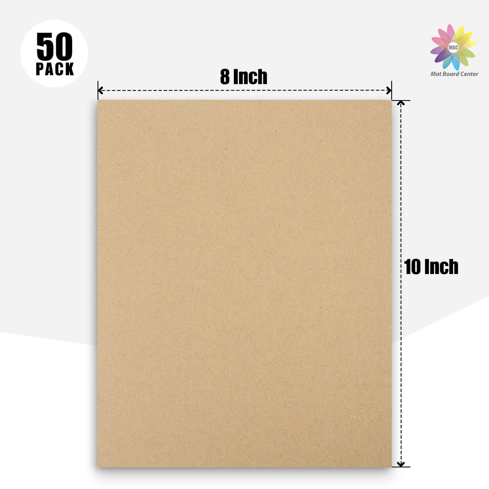 Mat Board Center, 50 Corrugated Cardboard Sheets 8×10 Inches Flat Card Board …