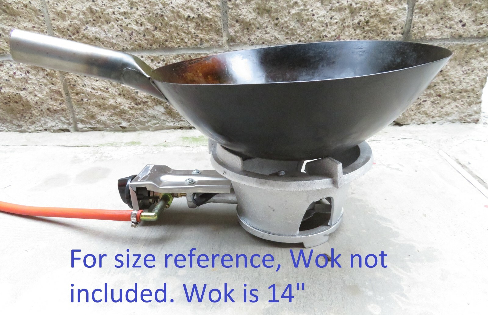 Compact 9″ High Pressure Propane Cast Iron Wok Stove Burner with Piezo Igniter