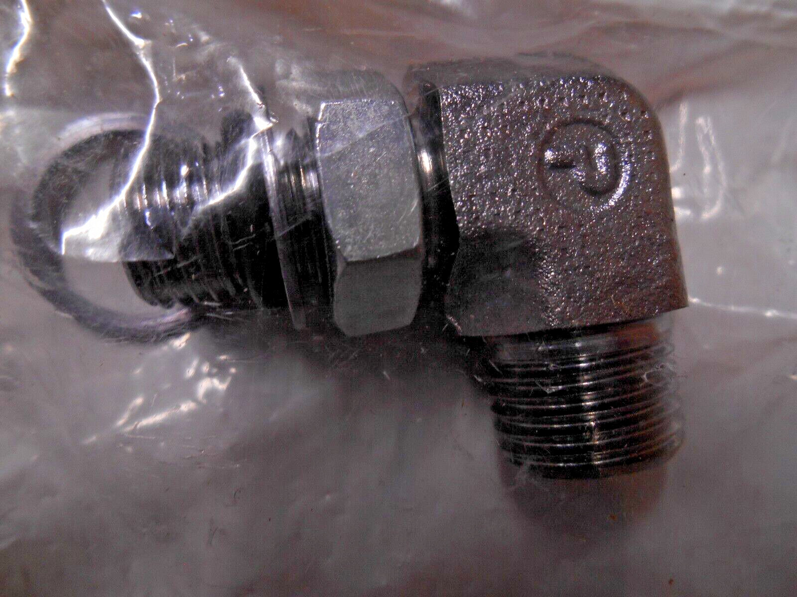 Parker Elbow 90 deg Tube to Port Male 24 deg DIN Cone to Male BSPP, WEE10LR0MDCF