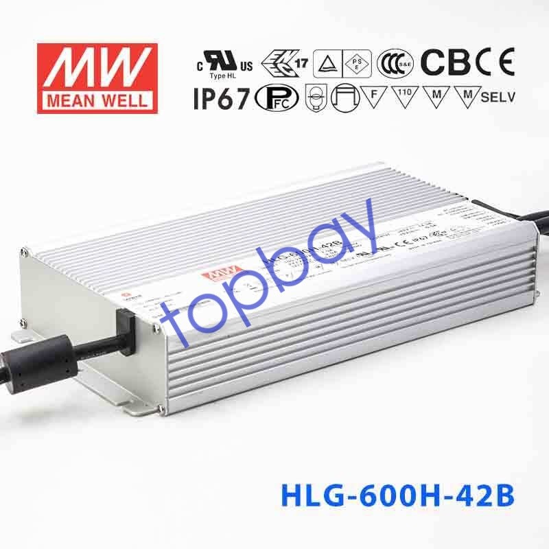 Mean Well HLG-600H-42AB Power Supply 600W 42V – Adjustable and Dimmable