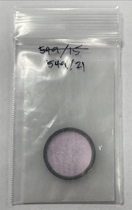 ALLUXA 549/21 25mm BANDPASS Optical FILTER 549-21 OD6 BP
