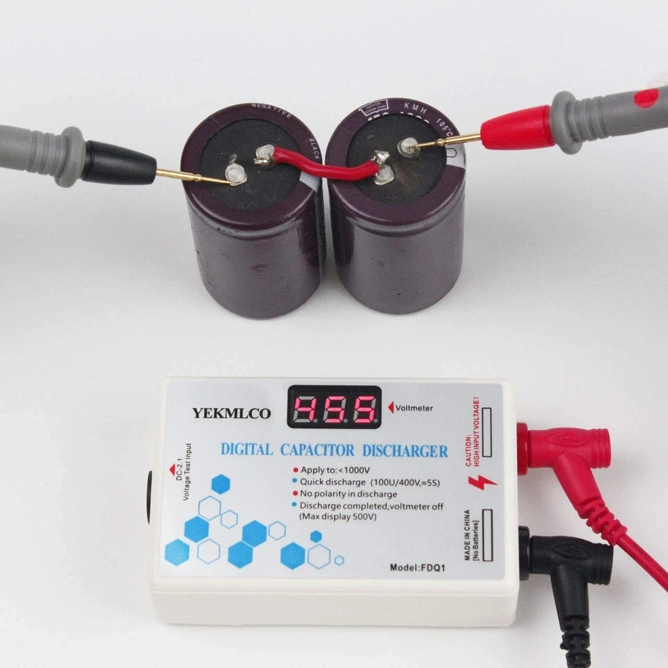 Digital Capacitor Discharger, Quick Discharge, Voltage Tester, Electrician Tool