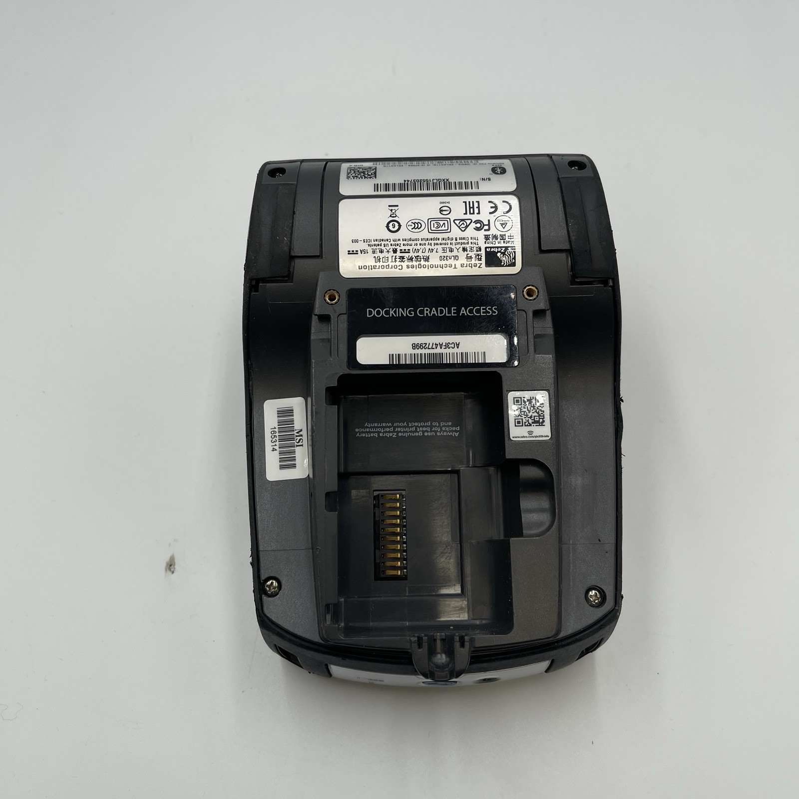 Zebra QLN320 Barcode Printer, WiFi, Bluetooth, Charger, And Battery