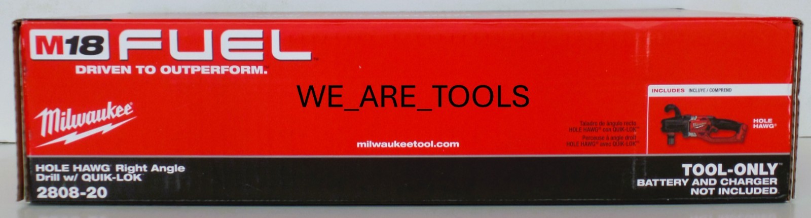 NEW BOXED Milwaukee M18 FUEL 2808-20 7/16″ Hole Hawg Right Angle Drill QUIK-LOK