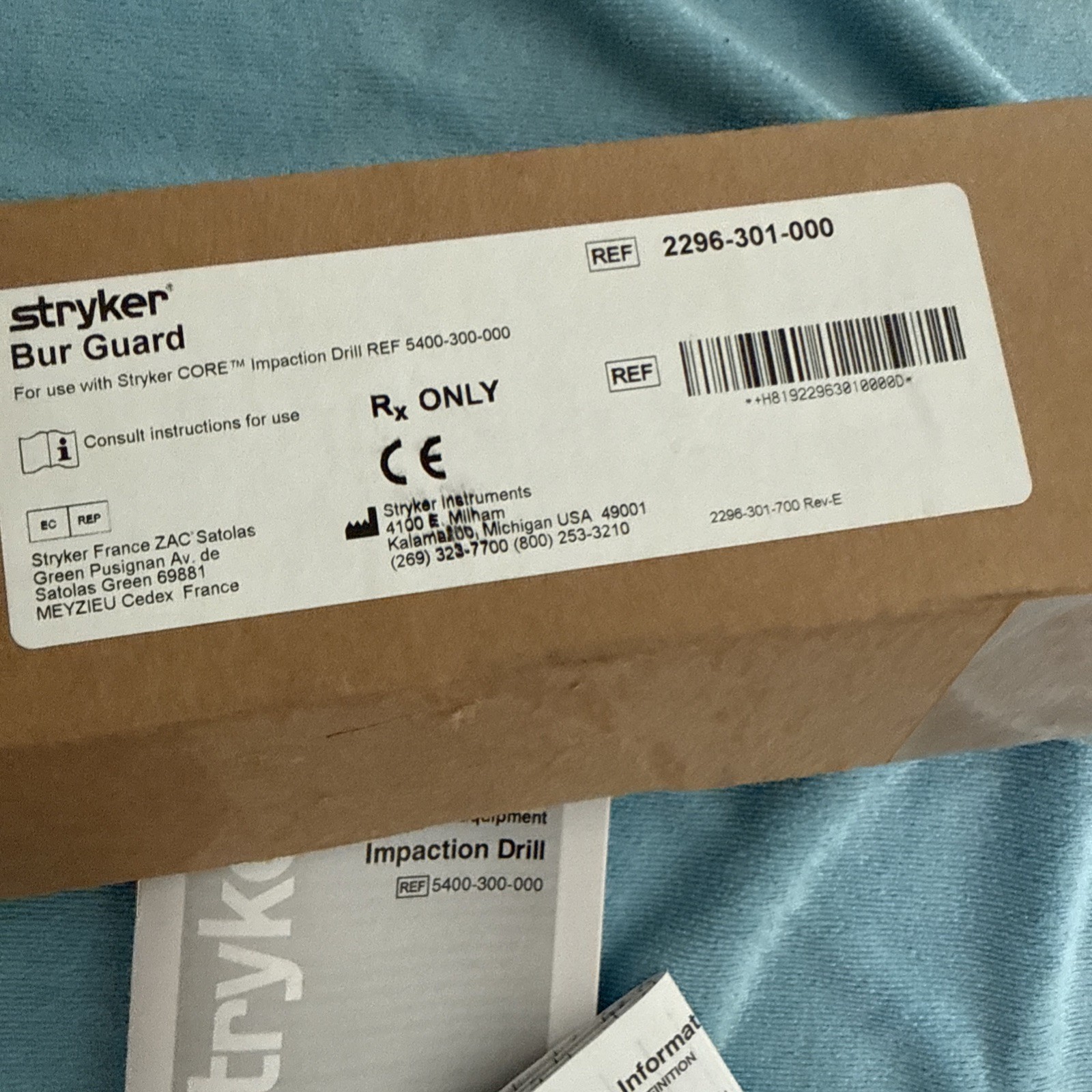 Stryker Bur Guard 2296-301-000 New!!!